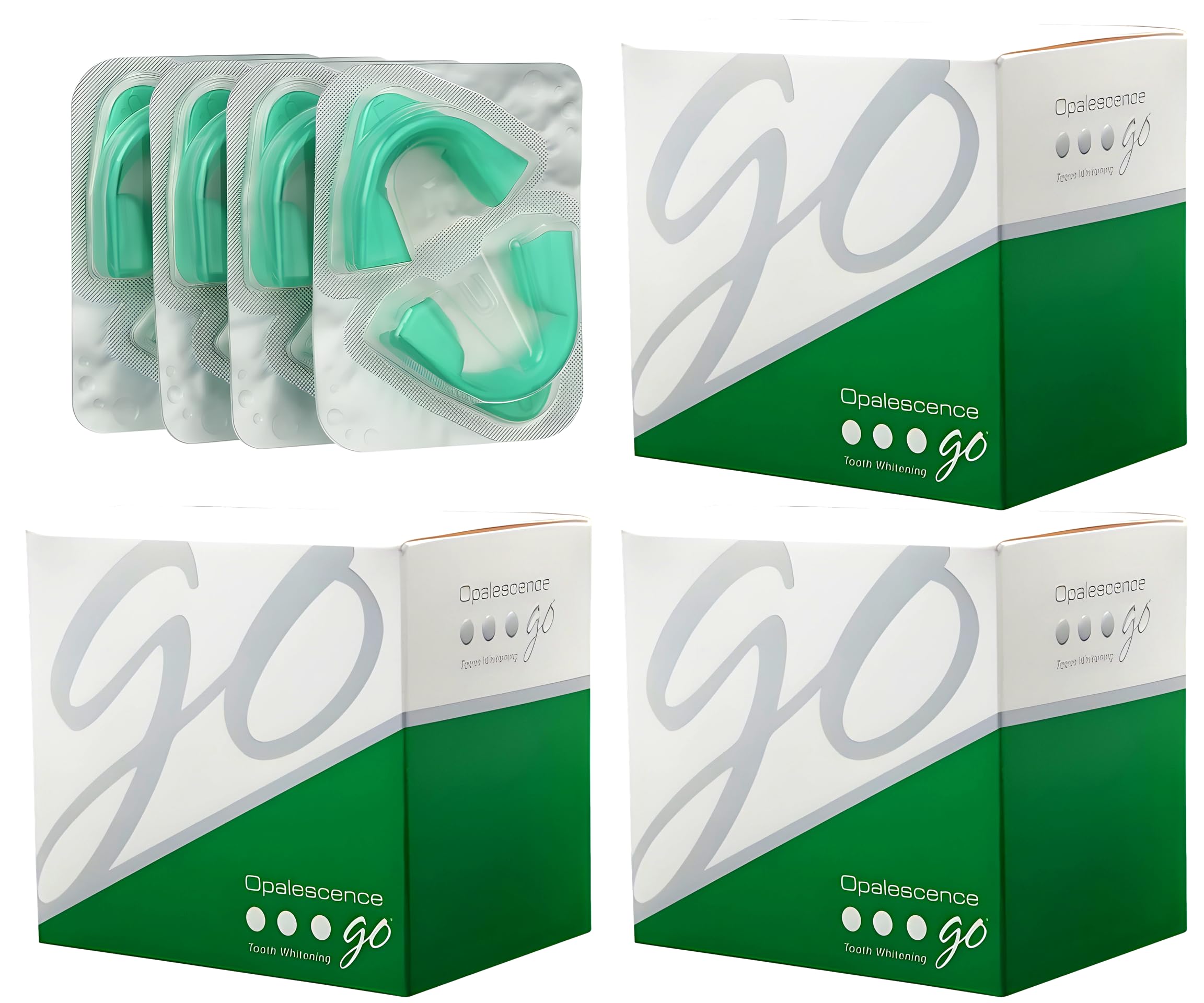 Opalescence Go 15% Mint — Prefilled Teeth Whitening Trays (4 Treatments per Pack, 3 Packs) | Ultradent
