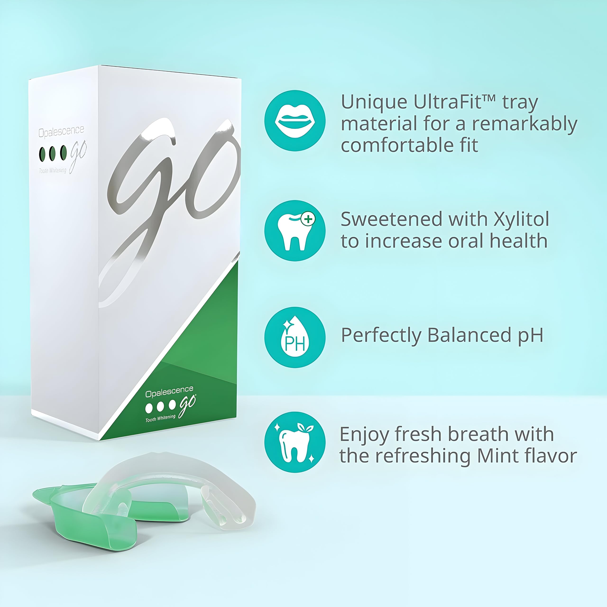 Opalescence Go 15% Mint — Prefilled Teeth Whitening Trays (4 Treatments per Pack, 3 Packs) | Ultradent