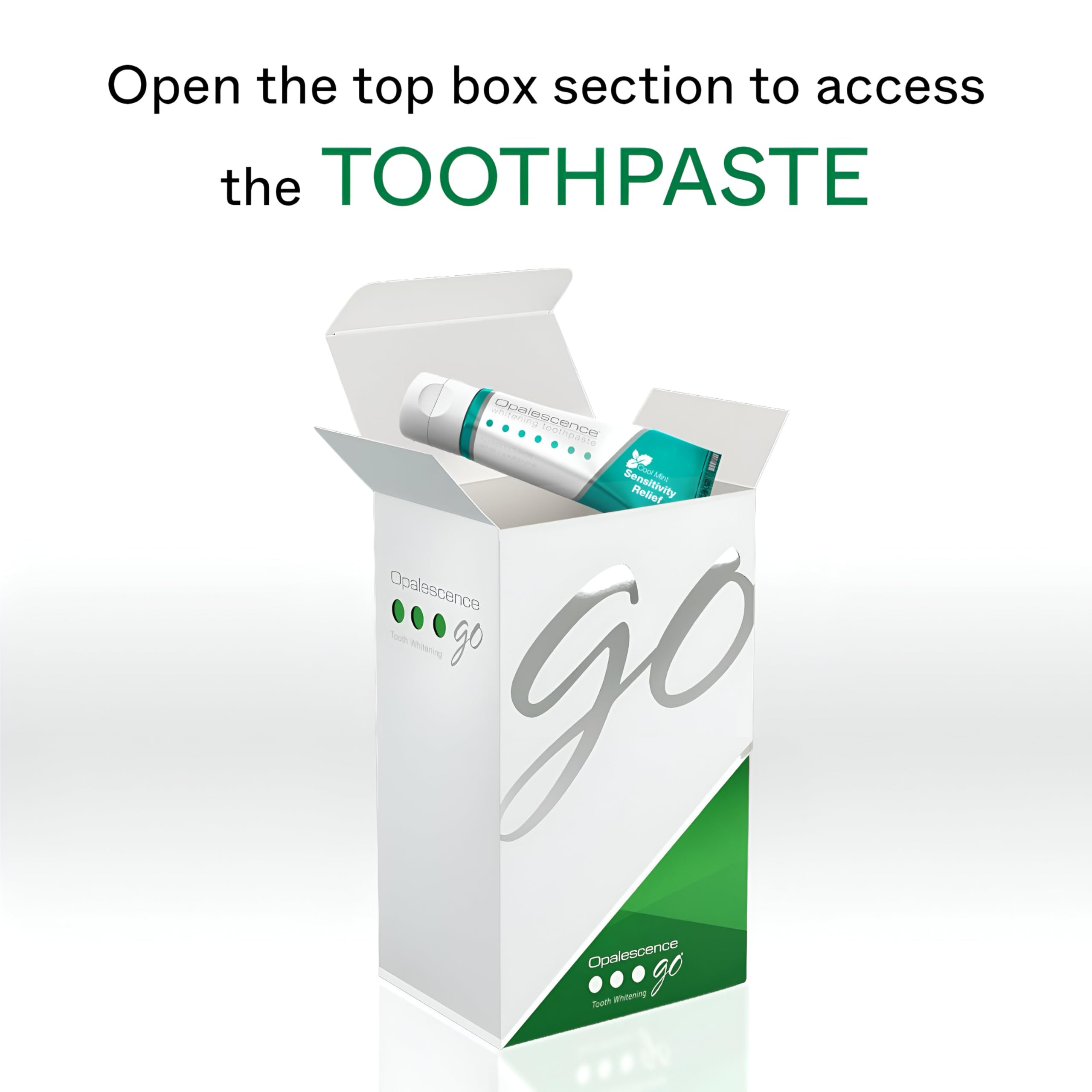 Opalescence GO 15 Whitening Bundle | 7 Treatments | Prefilled Trays + Travel Sensitive Toothpaste Mint