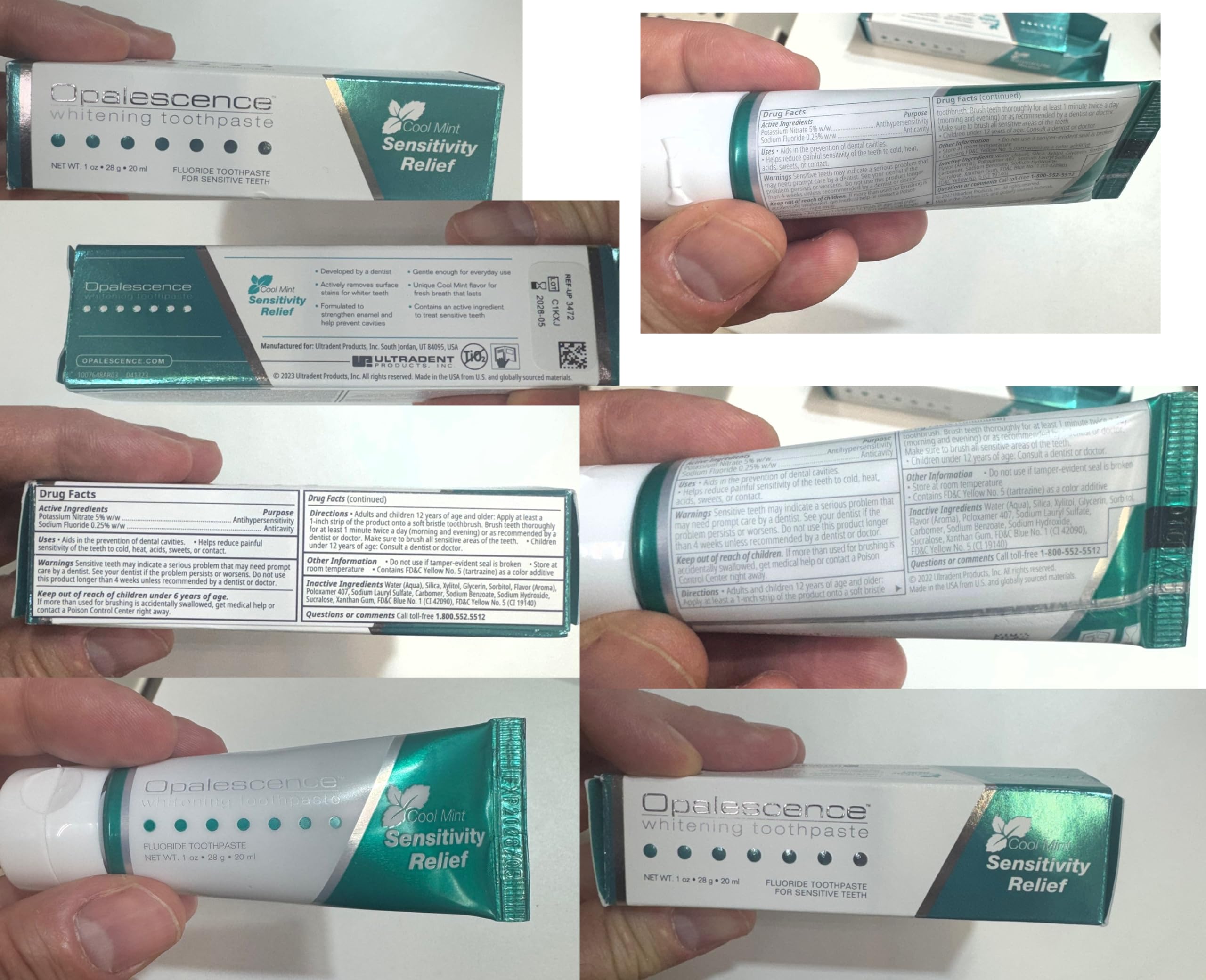 Opalescence Sensitive Whitening Toothpaste – Travel Size 1 oz (6 Pack) Mint