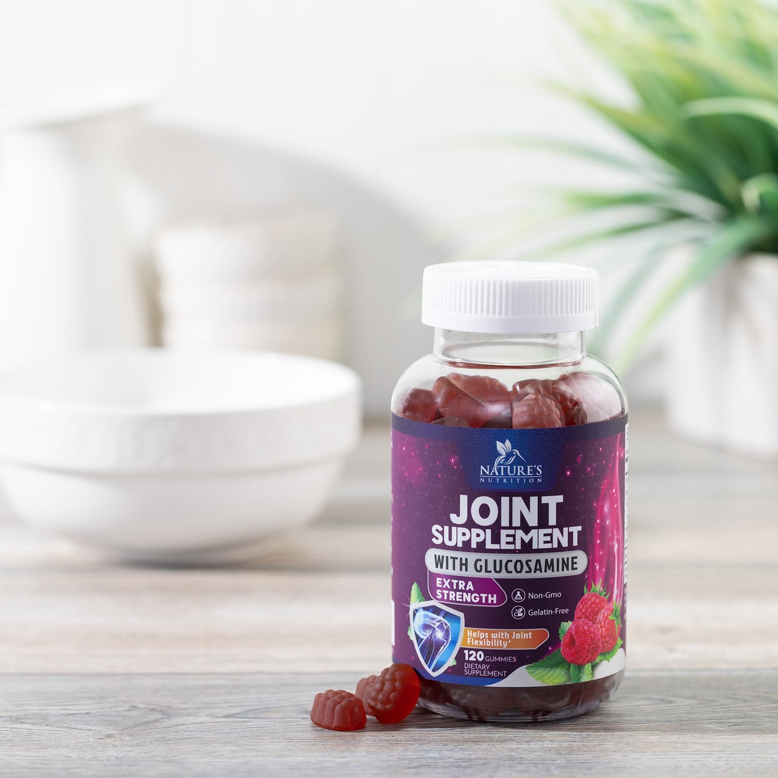Nature's Nutrition Joint Support Gummies – Glucosamine & Vitamin E, 120 Gummies