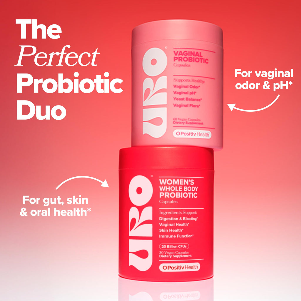 O Positiv URO Women’s Probiotic – All-in-One Probiotic for Vaginal, Gut, Skin & Oral Health | 20B+ CFUs | 30 Capsules | Non-GMO, Vegan, Gluten-Free