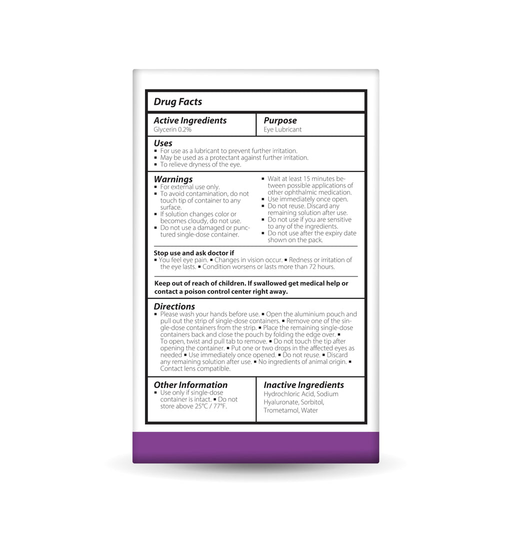 Optase Dry Eye Intense Drops – Preservative-Free, Contact Lens Compatible | 30 Single-Dose Vials