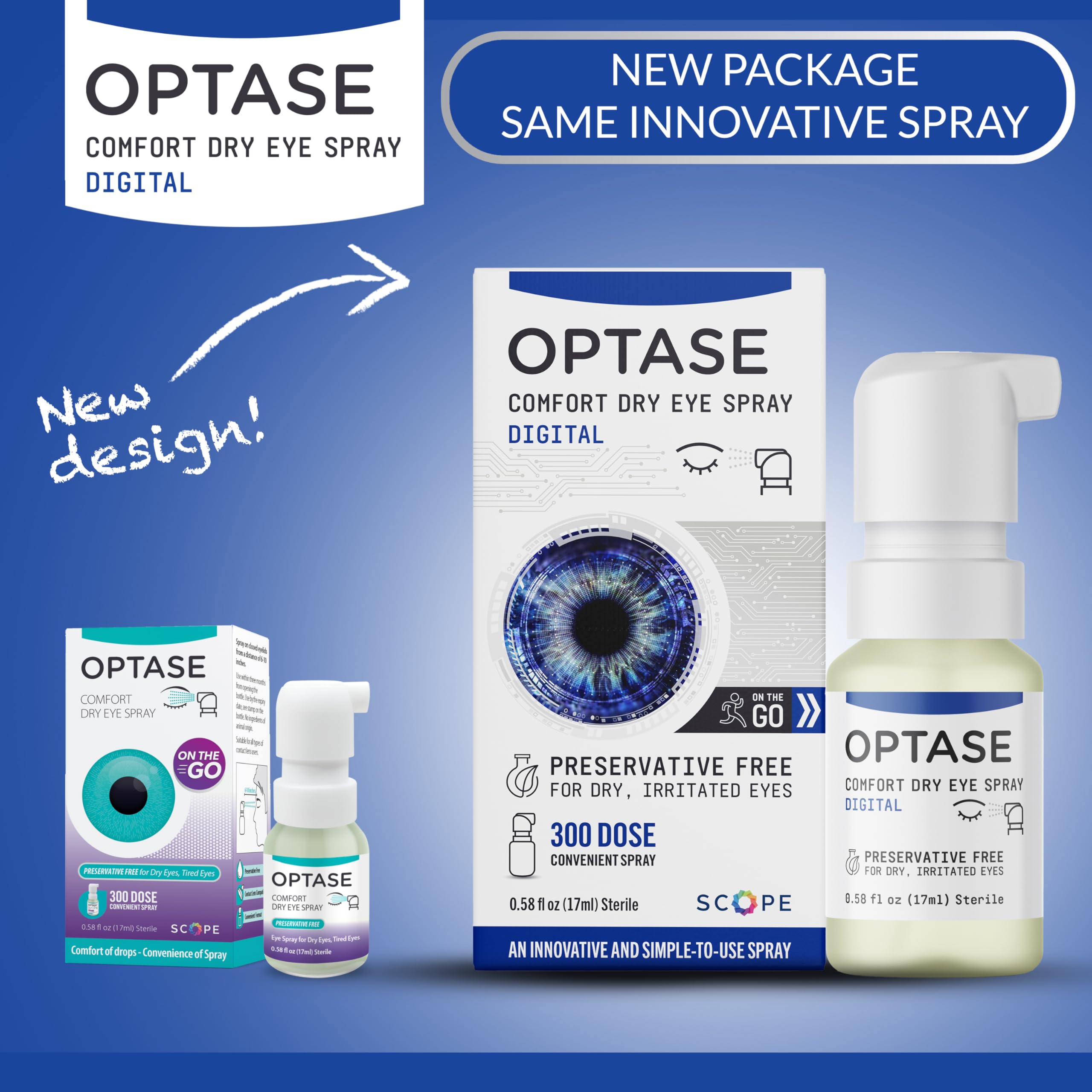 Optase Comfort Dry Eye Spray – Preservative Free Artificial Tears Alternative