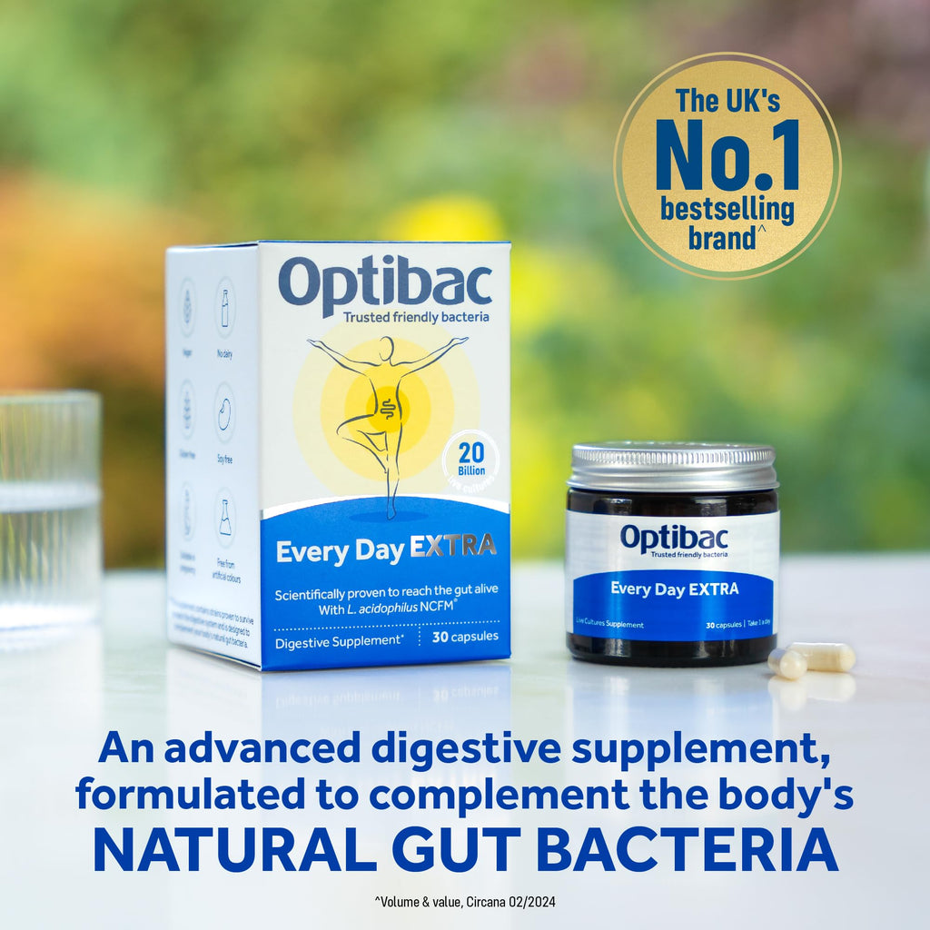 OptiBac For Every Day EXTRA - Vegan 20 Billion CFU Multi-Strain | 90 Capsules