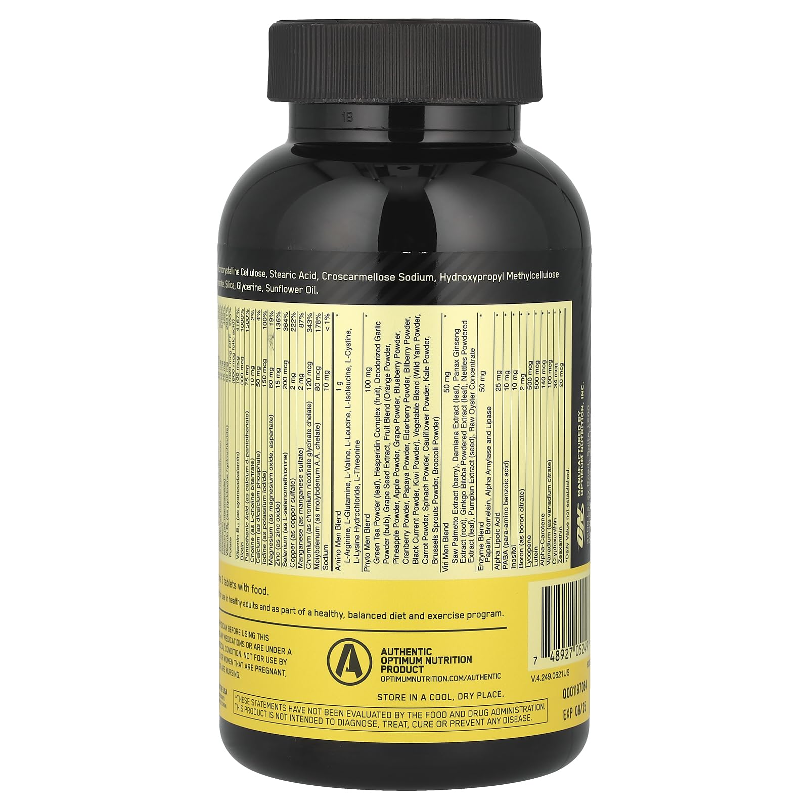 Optimum Nutrition Opti-Men Daily Multivitamin 240 Count – Multivitamin for Active Men