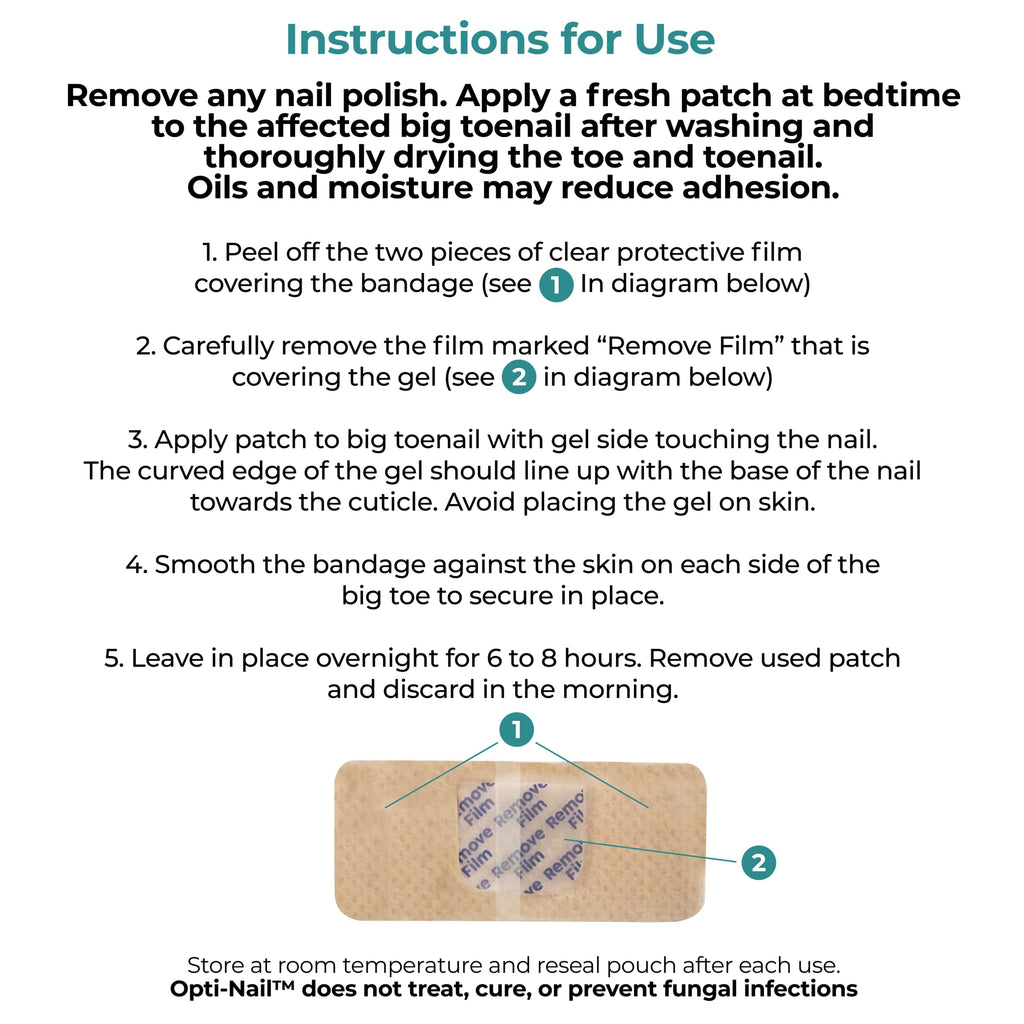 Opti-Nail Fungal Nail Renewal Patches – 21 Night-Time Patches for Better-Looking Nails