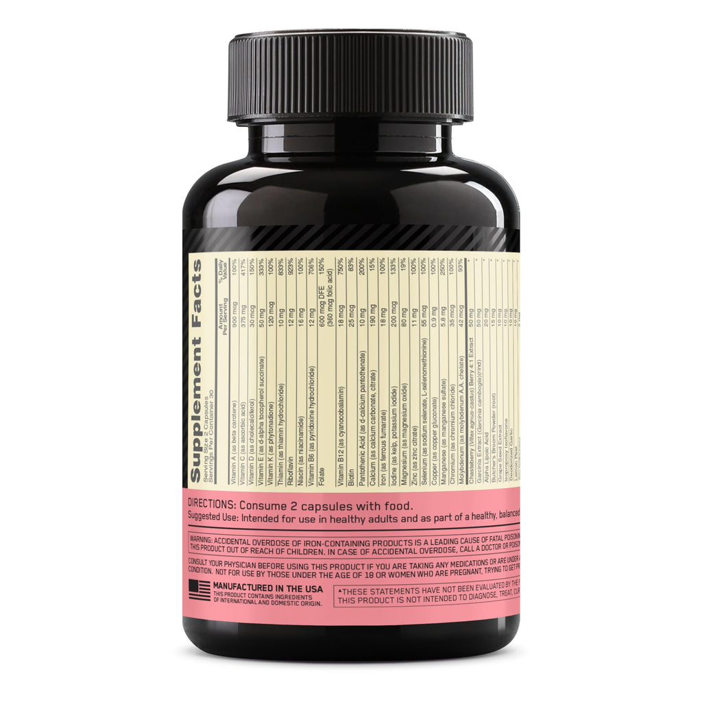 Optimum Nutrition Opti-Women Daily Multivitamin for Women | Immune Support with Iron | 60 Count (Packaging May Vary)