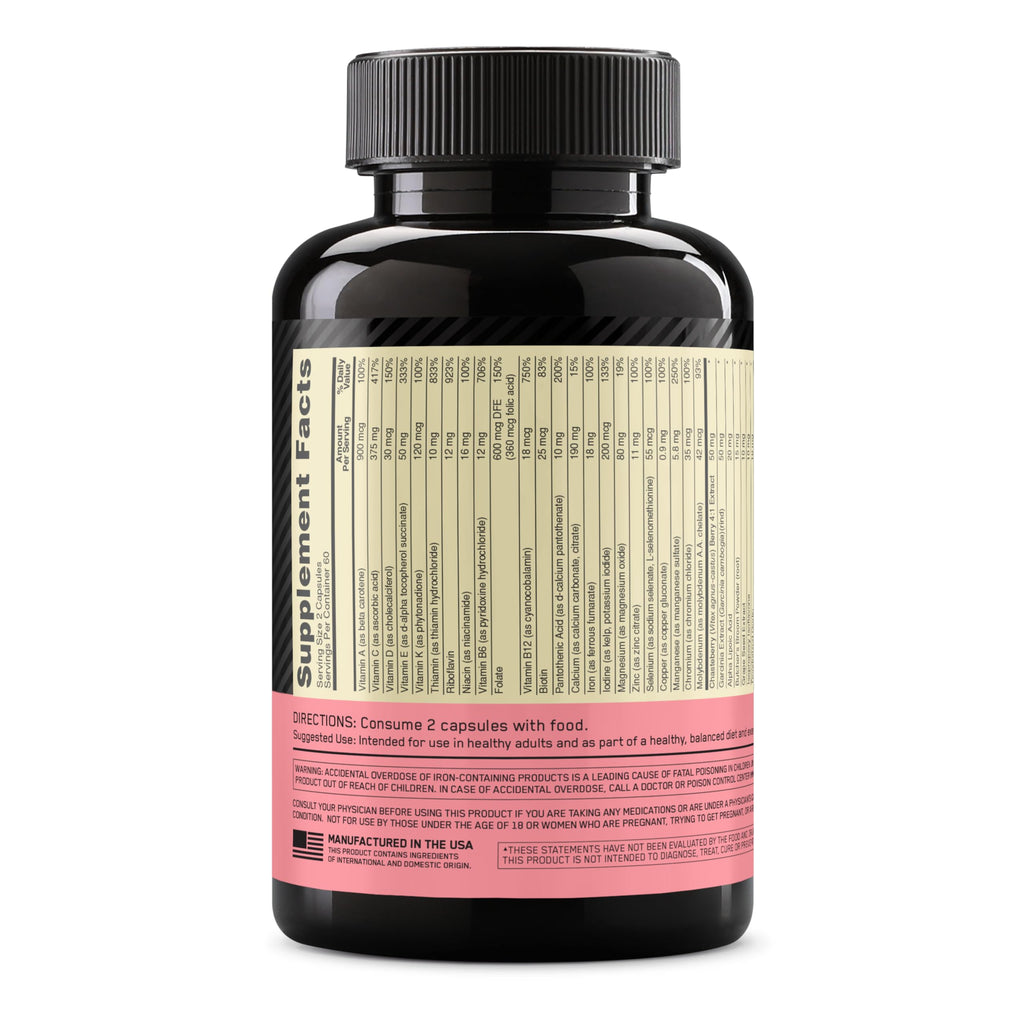Optimum Nutrition Opti-Women Immune Support Multivitamin – 120 Count Capsules