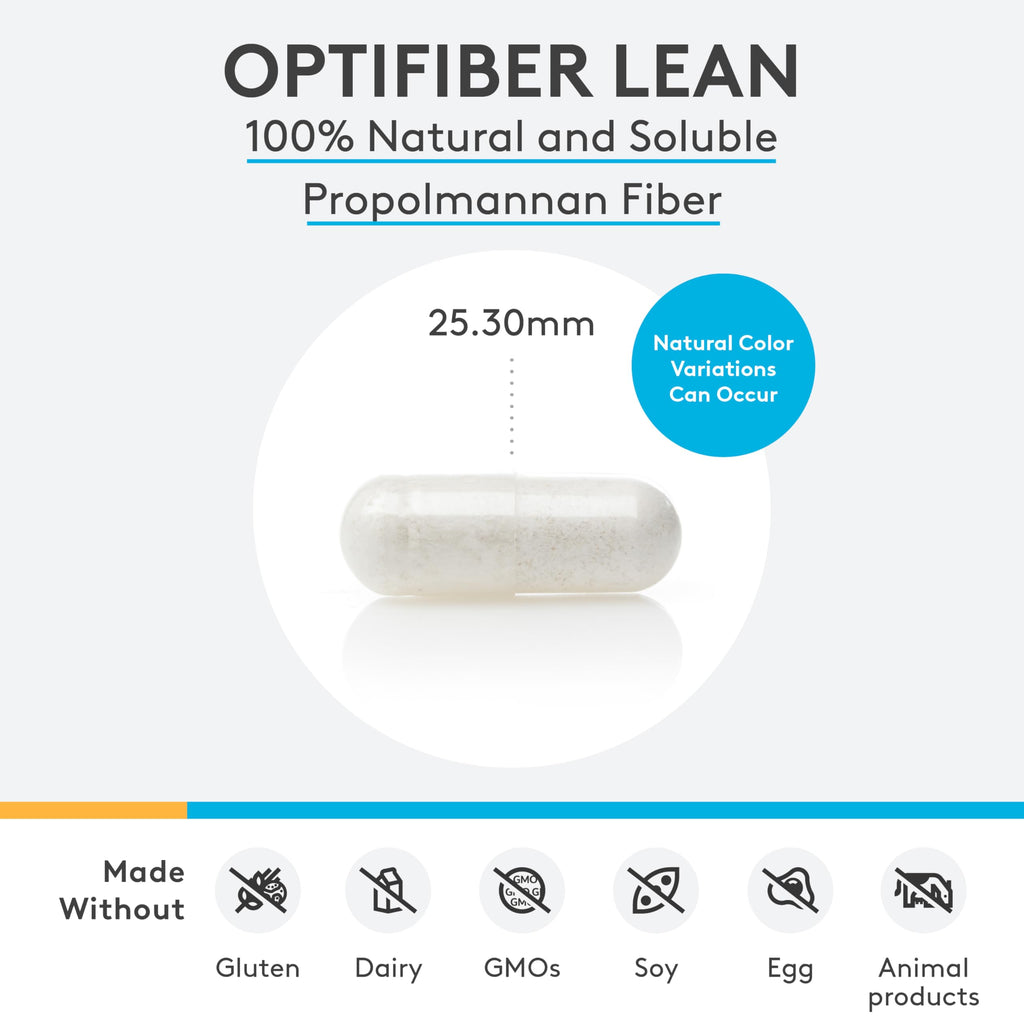 XYMOGEN OptiFiber Lean – 100% Natural Propolmannan Fiber Powder for Satiety, Cholesterol Metabolism & Bowel Health (3.39 oz)