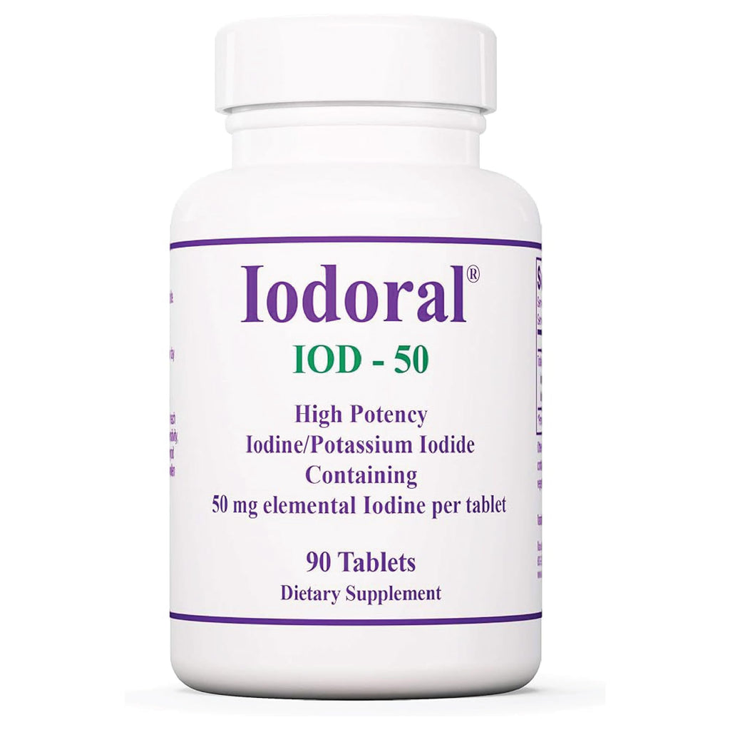 Optimox Iodoral 50 mg - Iodine & Potassium Iodide Supplement for Thyroid & Immune Support | Non-GMO & Gluten-Free - 90 Servings