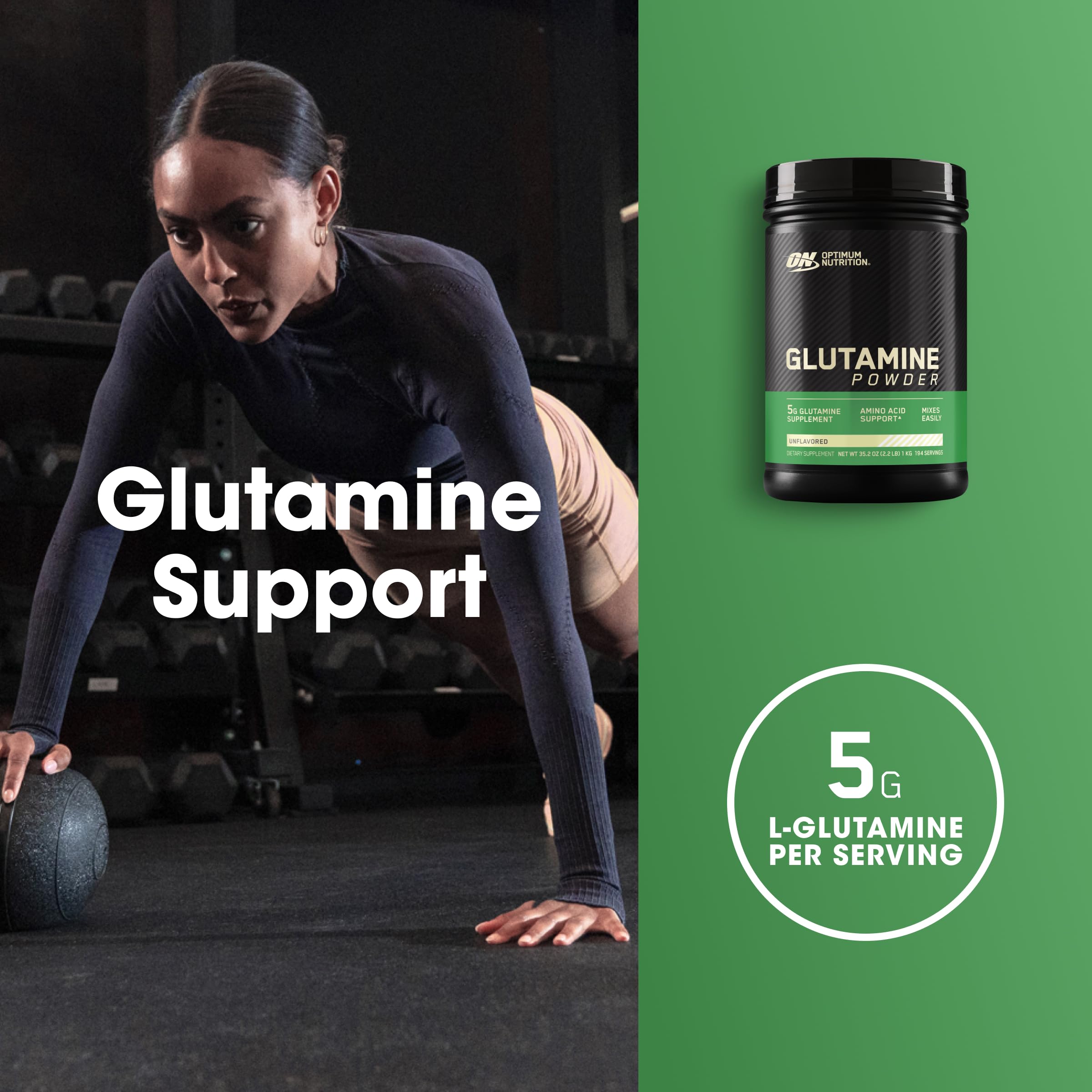 Optimum Nutrition L-Glutamine Powder – 1000g, 194 Servings