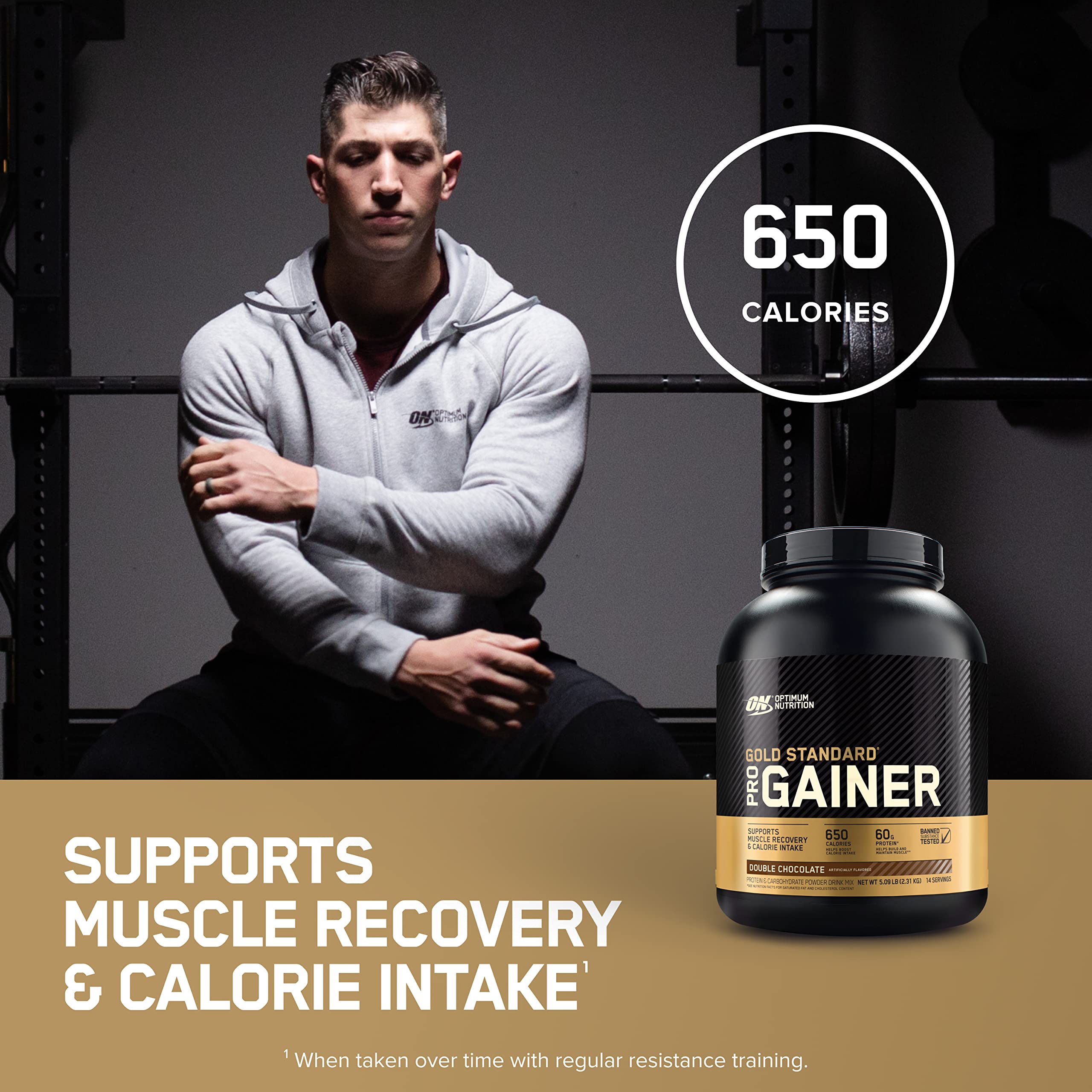 Optimum Nutrition Gold Standard Pro Gainer – Weight Gainer Protein Powder, Double Chocolate, 10.19 lb