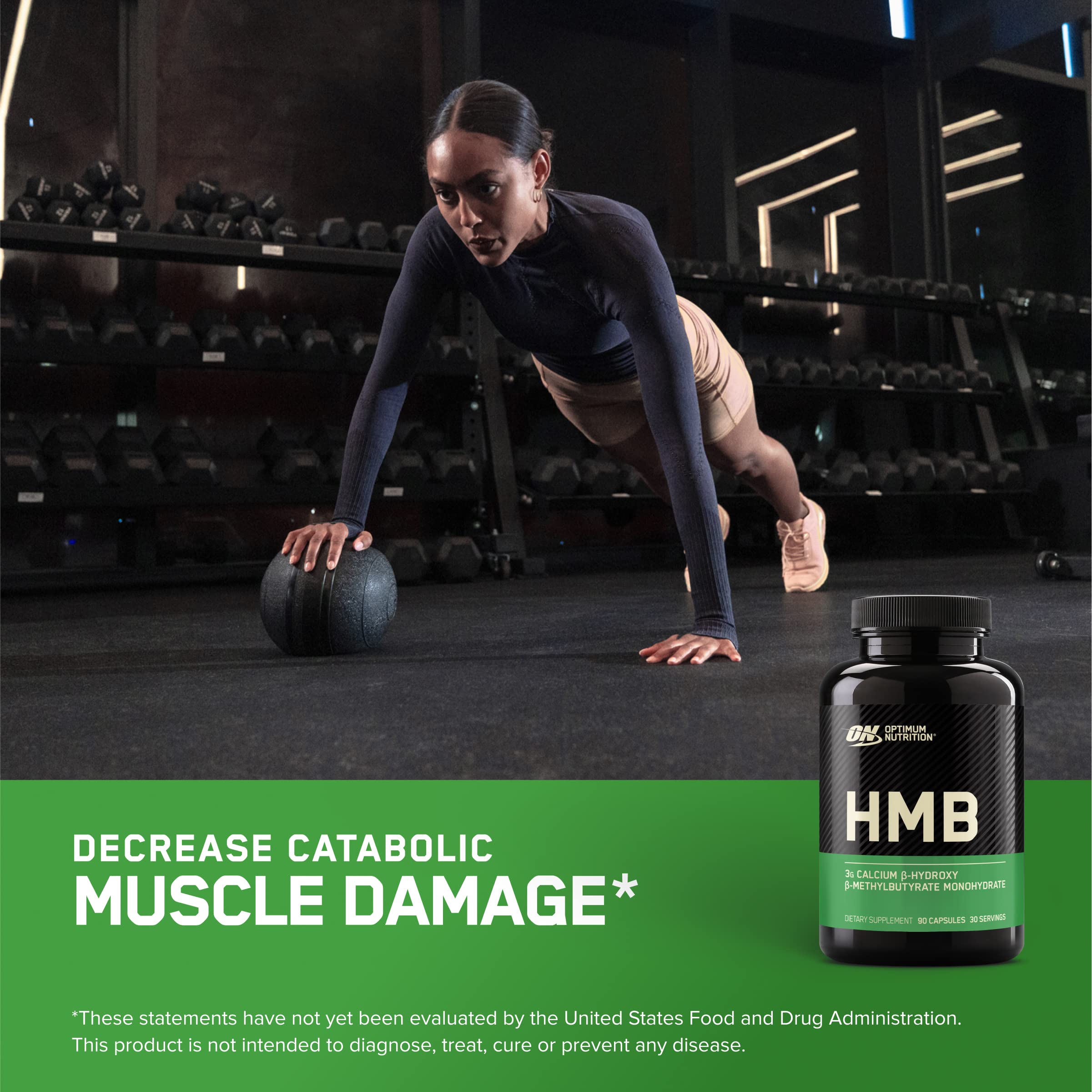 Optimum Nutrition HMB 1000 Caps – 3 g HMB per Serving, 90 Capsules, GMP Certified