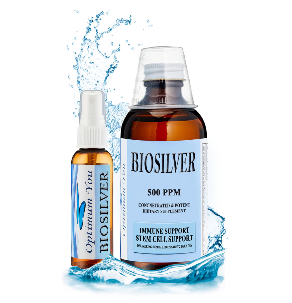 Optimum You BIOSILVER 500 ppm Colloidal Silver Liquid - 8 oz Spray Bottle | Immune & Wound Healing