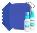 OPTIPAK Anti Fog Lens Cleaner Spray Kit | 2x 1oz Bottles, Pouch & 5 Microfiber Cloths – 8 Piece Set
