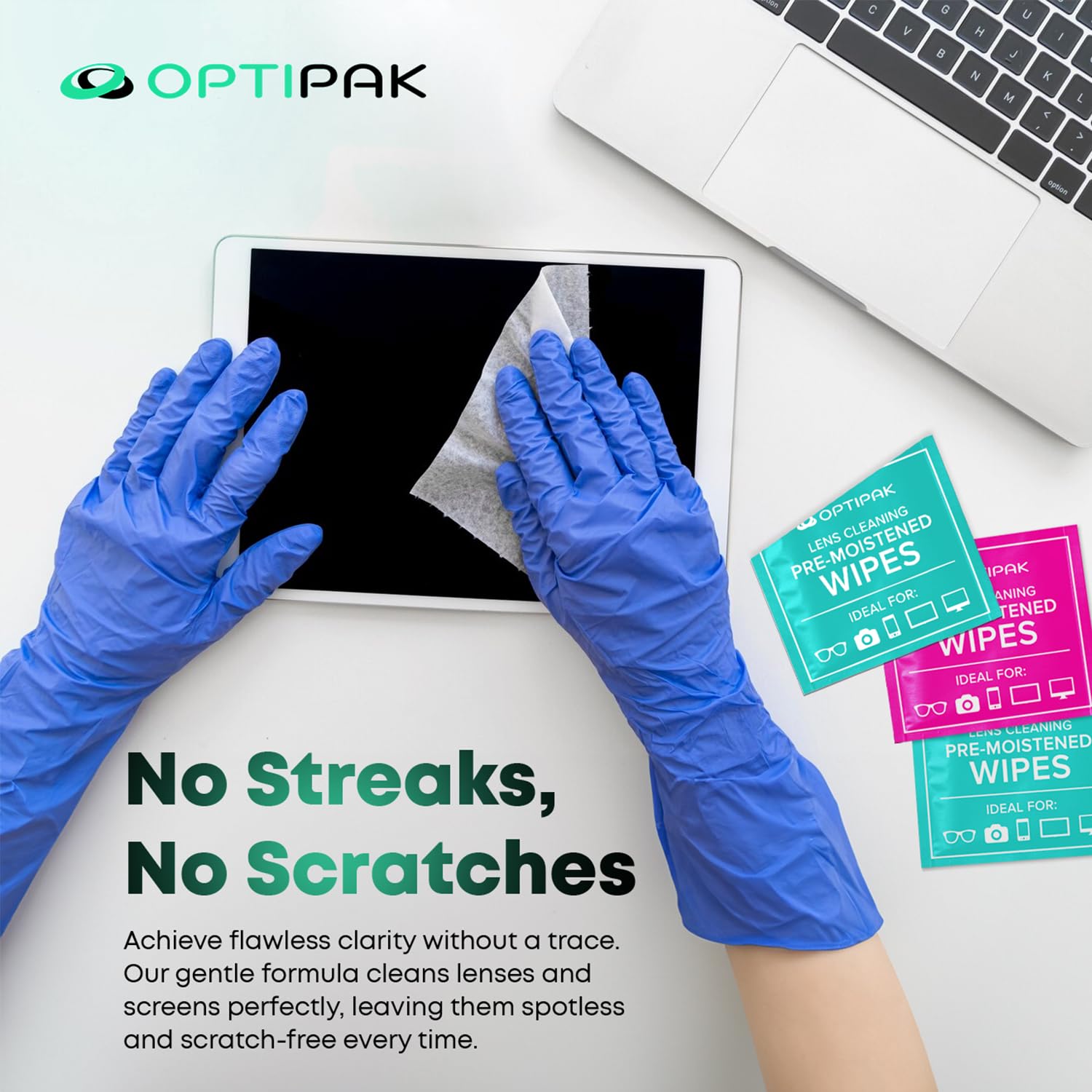 OPTIPAK Sparkle Anti-Reflective Safe Lens Cleaner Kit – 8-Piece Set