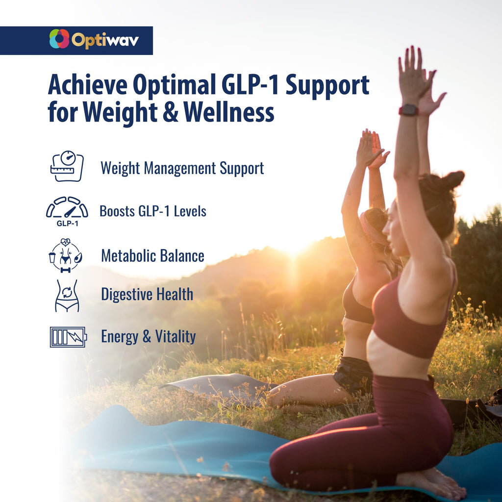 Optiwav GLP-1 Probiotic Weight Loss Supplement - Natural GLP-1 Booster for Appetite Control, Metabolism & Gut Health