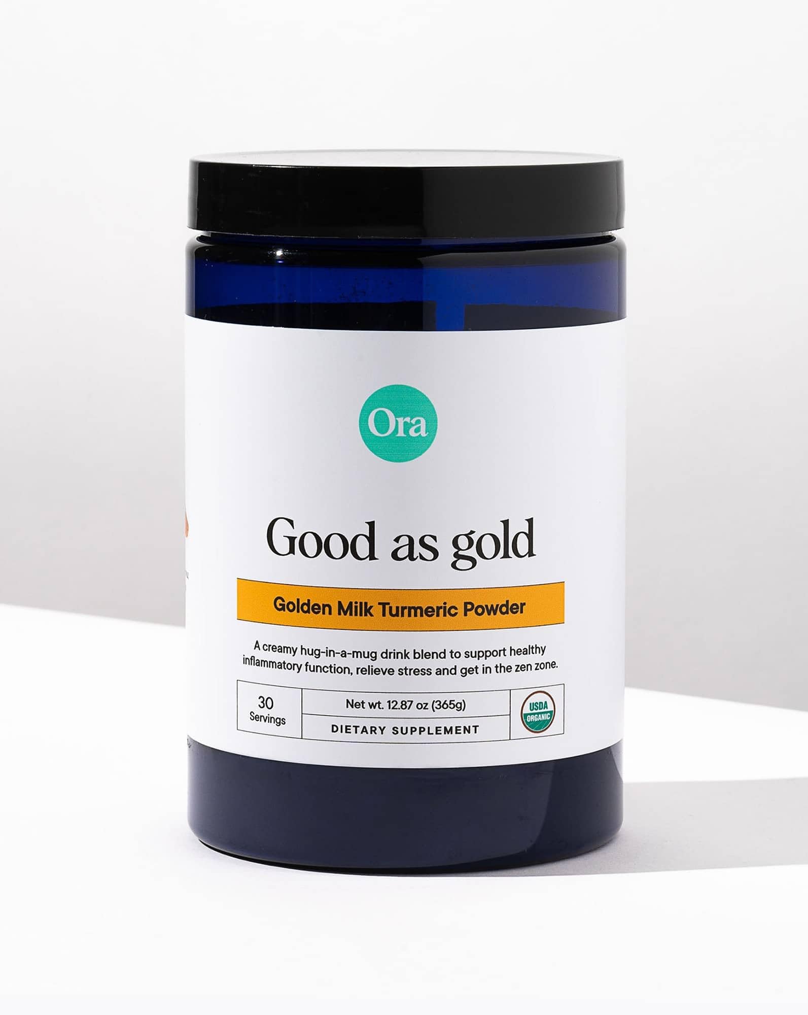 Ora Organic Golden Milk Powder with Turmeric & Adaptogens – Maple & Vanilla, 30 Servings