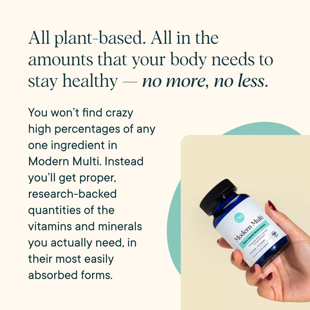 Ora Organic Plant Based Multivitamin for Women & Men | Blue Light Protection