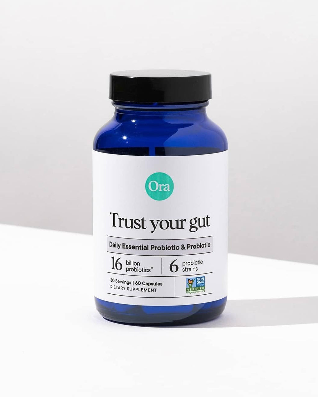 Ora Organic Probiotics with Prebiotics – 16 Billion CFU, 6 Strains (L. Acidophilus, L. Reuteri, B. Bifidum, B. Breve, B. Lactis, B. Longum)