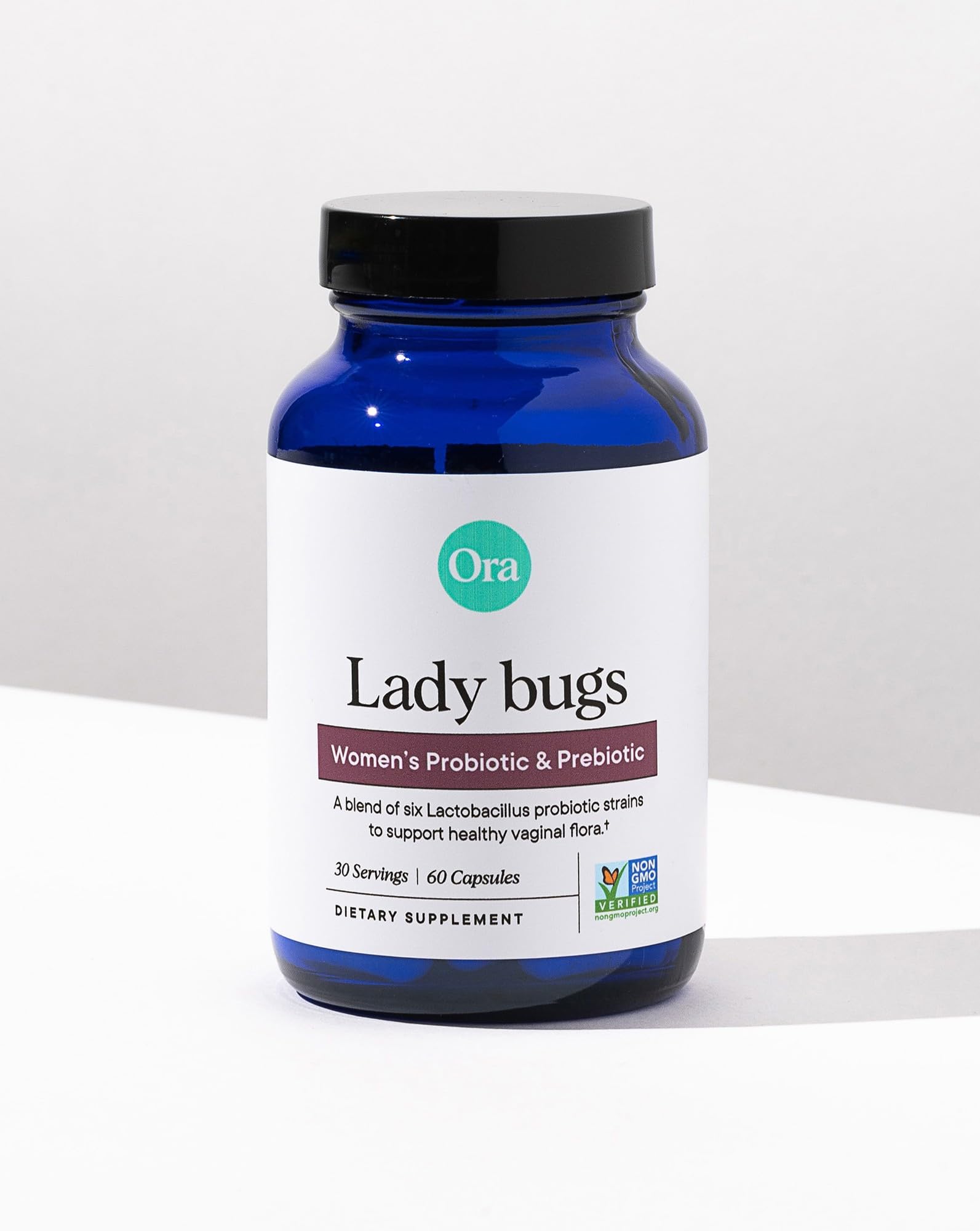 Ora Organic Prebiotics & Probiotics for Women — 16B CFU, 6 Strains, 60 Vegan Capsules