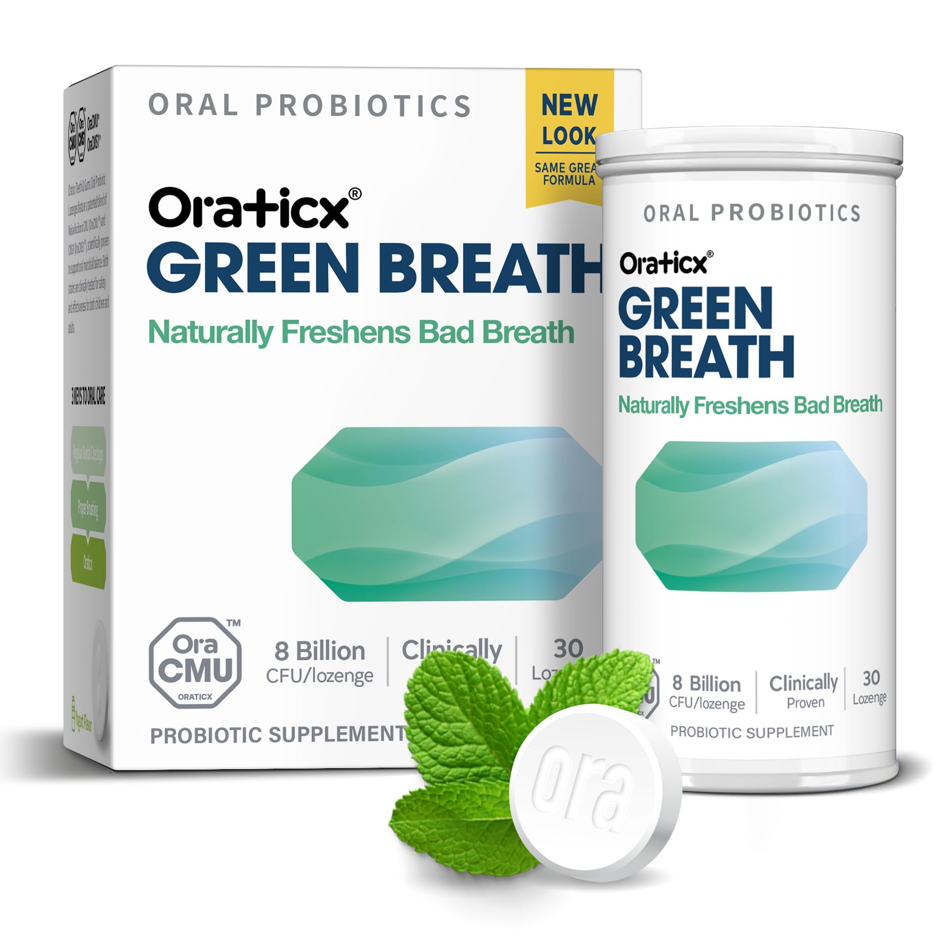 OraTicx Oral Probiotics Mint Breath – 8B CFU, 30 Lozenges, 4-Pack