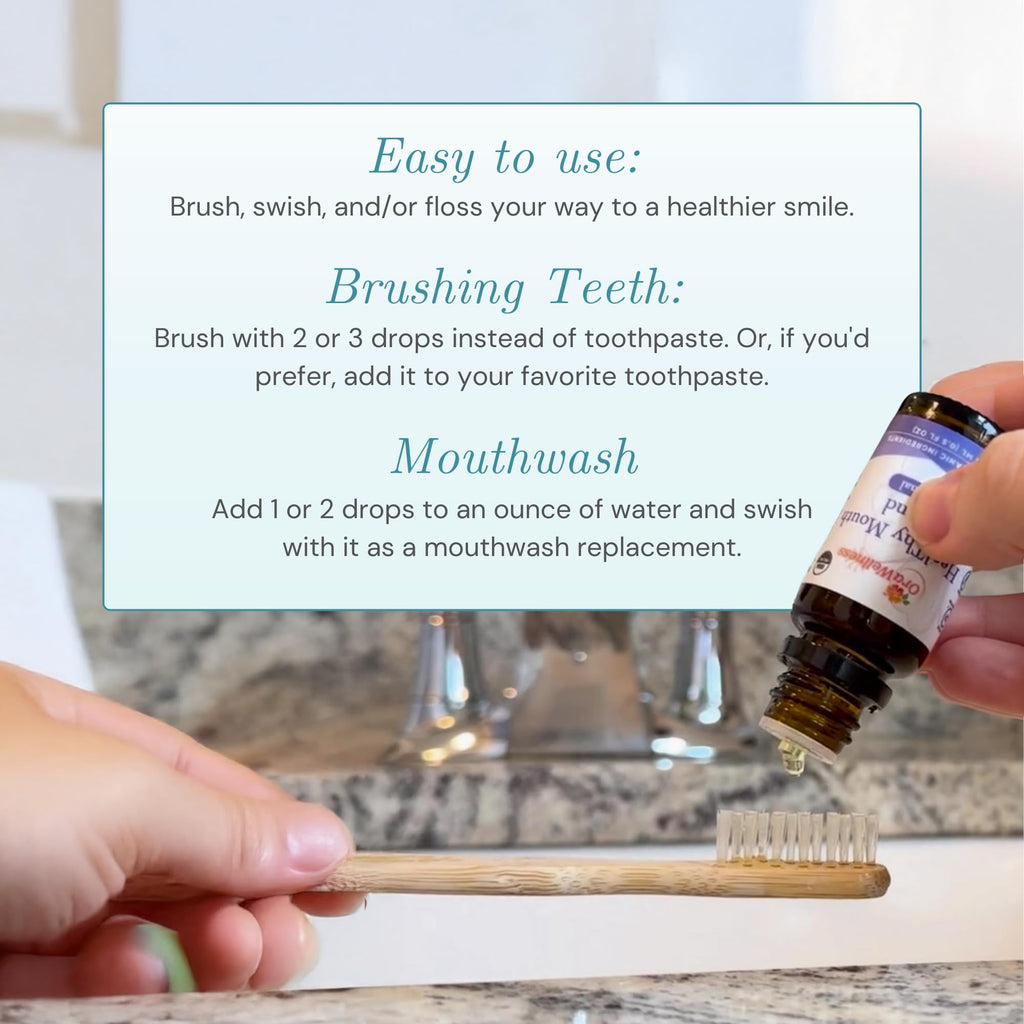 OraWellness Healthy Mouth Blend Organic Tooth Oil - Fluoride Free, Made in USA | Natural Mouthwash & Toothpaste Alternative (Pack of 3)