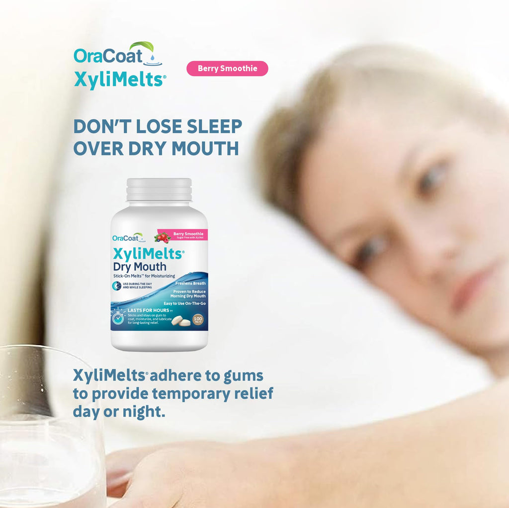 Oracoat XyliMelts – Dry Mouth Relief Discs (Berry Smoothie) – 8-Hour Relief, 100 Count