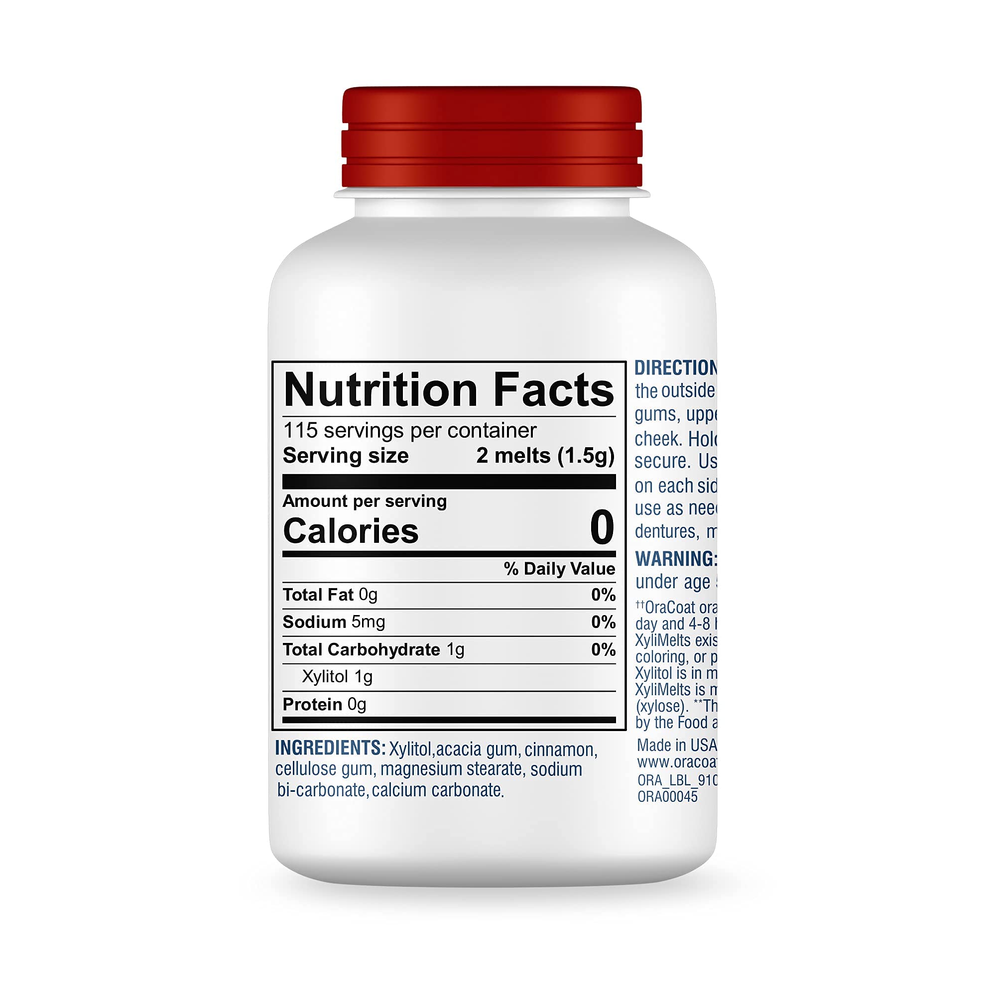 OraCoat XyliMelts Dry Mouth Discs – Cinnamon, 230 Count | 8-Hour Relief
