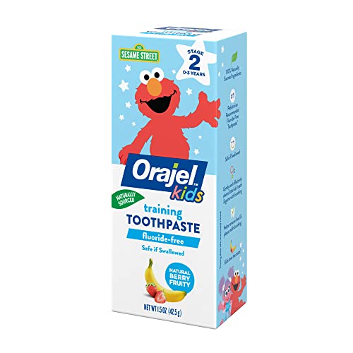 Orajel Kids Elmo Fluoride-Free Training Toothpaste 1.5oz | Pediatrician Recommended