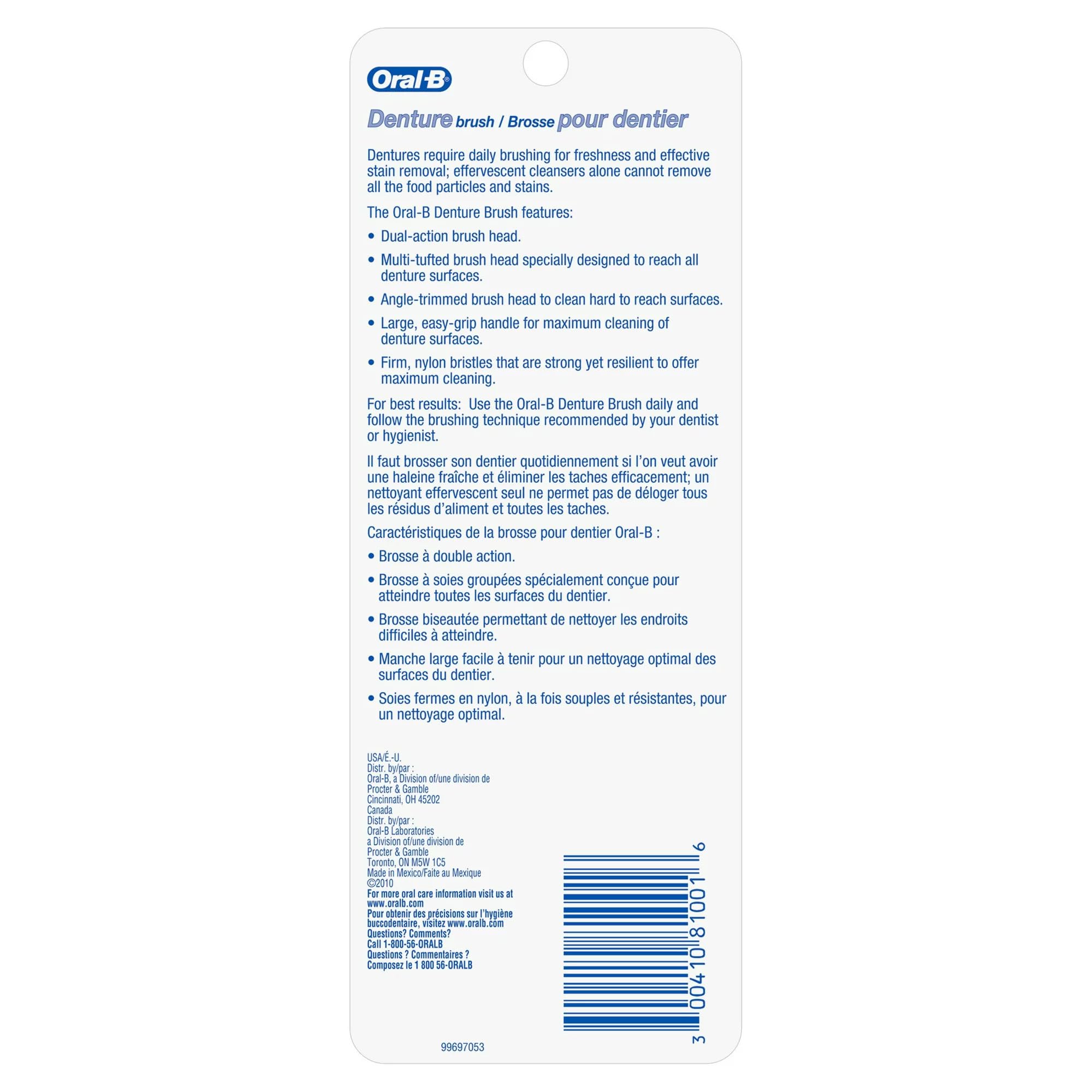 Oral-B Denture Brush Dual Head – Pack of 2