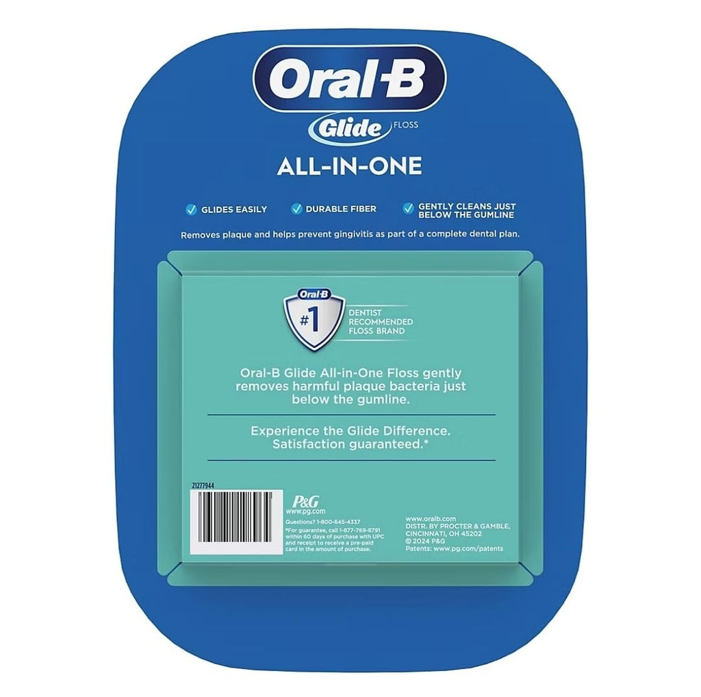 Oral-B Glide Mint All-in-One Dental Floss (Pack of 6) – 48 Yards Each | Dentist-Recommended