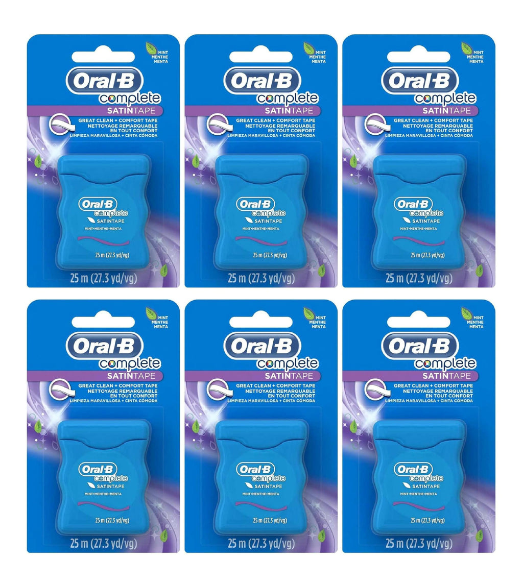 Oral B Satin Tape Mint 25M (Pack of 6)