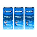 Oral-B Super Floss Mint, 50 Pre-Cut Strands, Pack of 3 – Removes Plaque Under Gumline