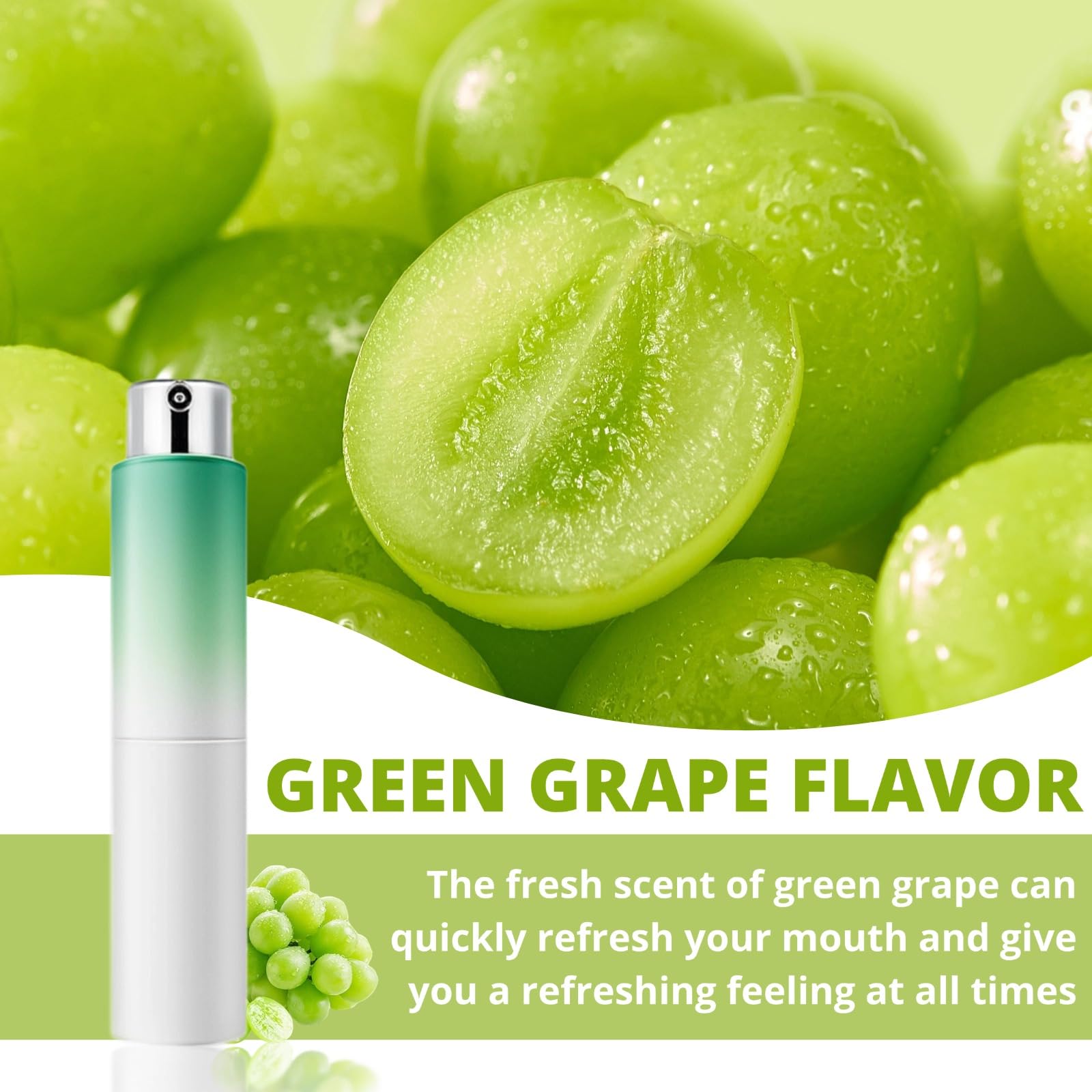 Oral Breath Spray 3-Pack – Mint, Peach & Green Grape | Fresh Breath