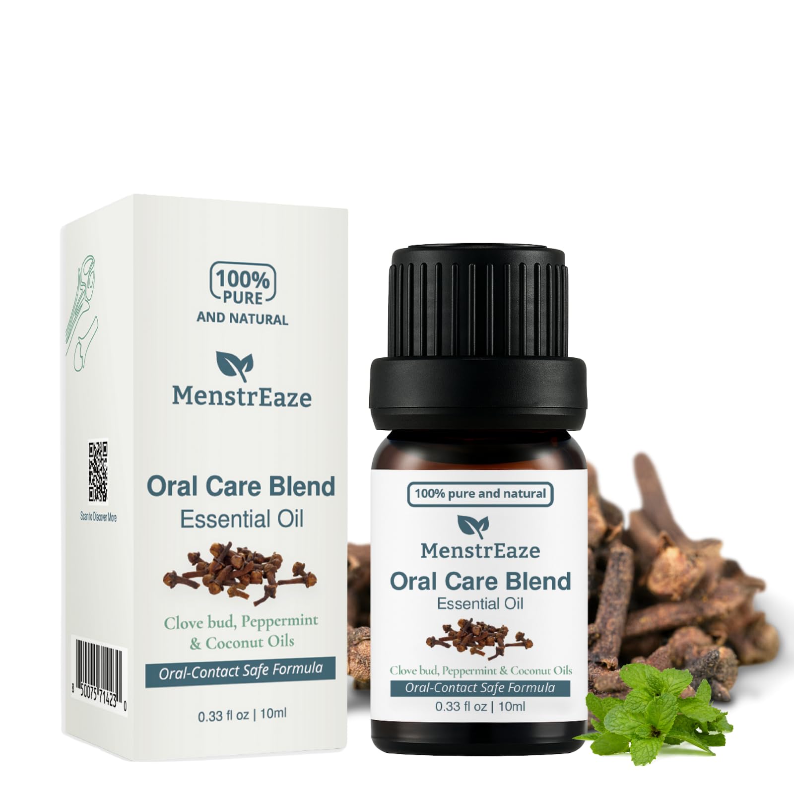 Oral Care Blend: Clove Bud & Peppermint in Coconut Oil for Teeth & Gums