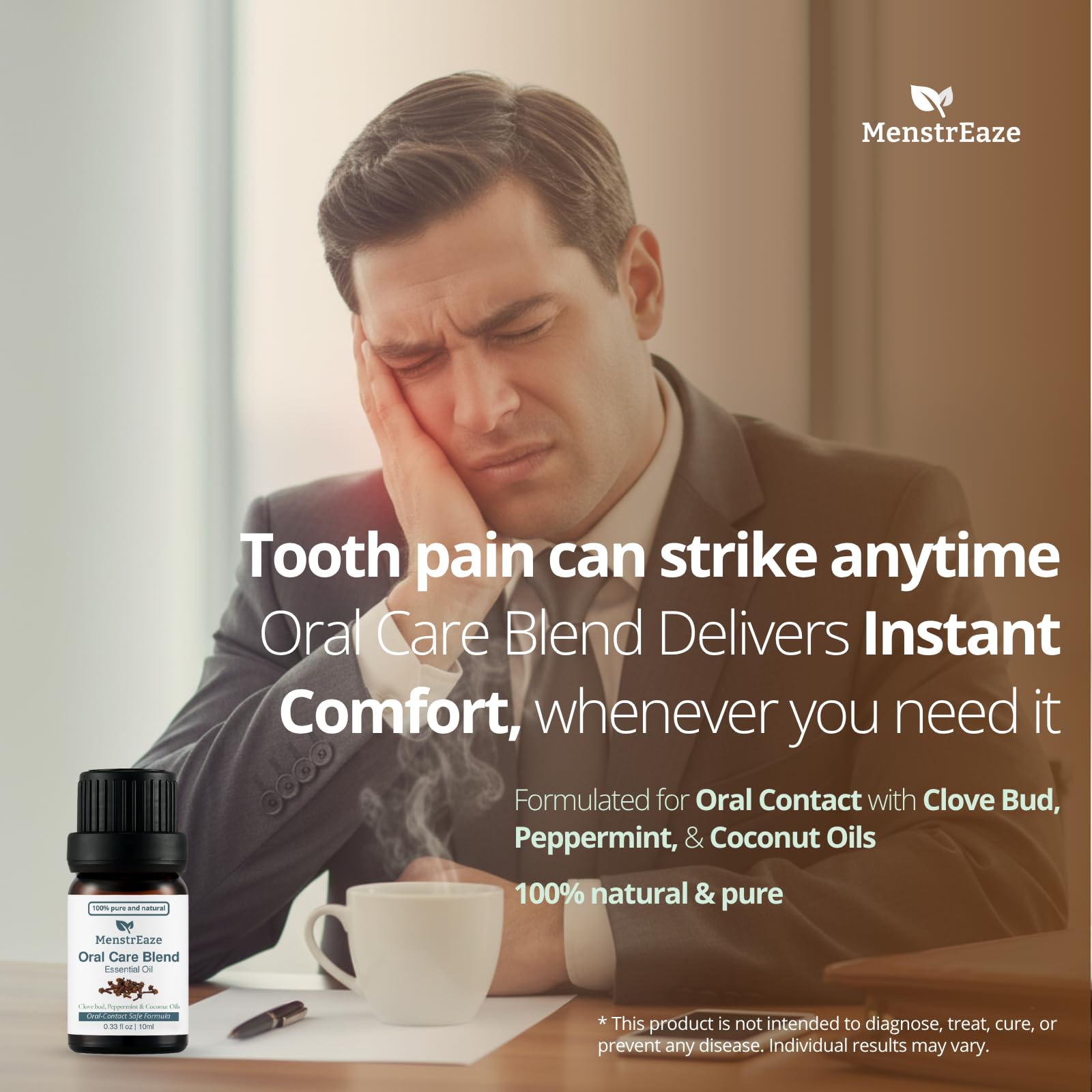 Oral Care Blend: Clove Bud & Peppermint in Coconut Oil for Teeth & Gums