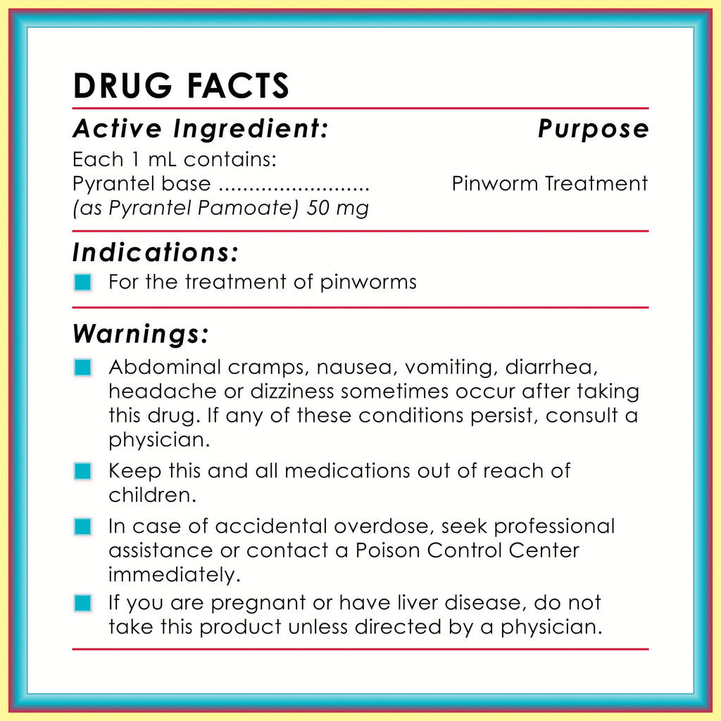 Oral-Pro Pyrantel Pamoate Oral Suspension 50mg/mL – Pinworm Treatment for Adults & Children (32 oz)