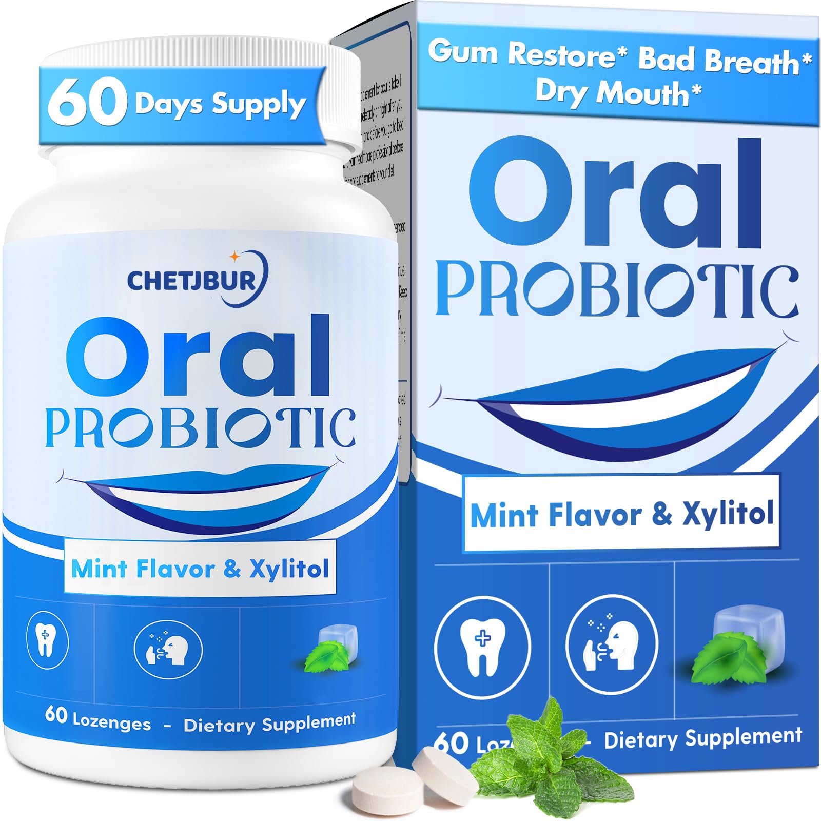 Oral Probiotics 11B CFU with M18 & A12 – Gum Health & Fresh Breath