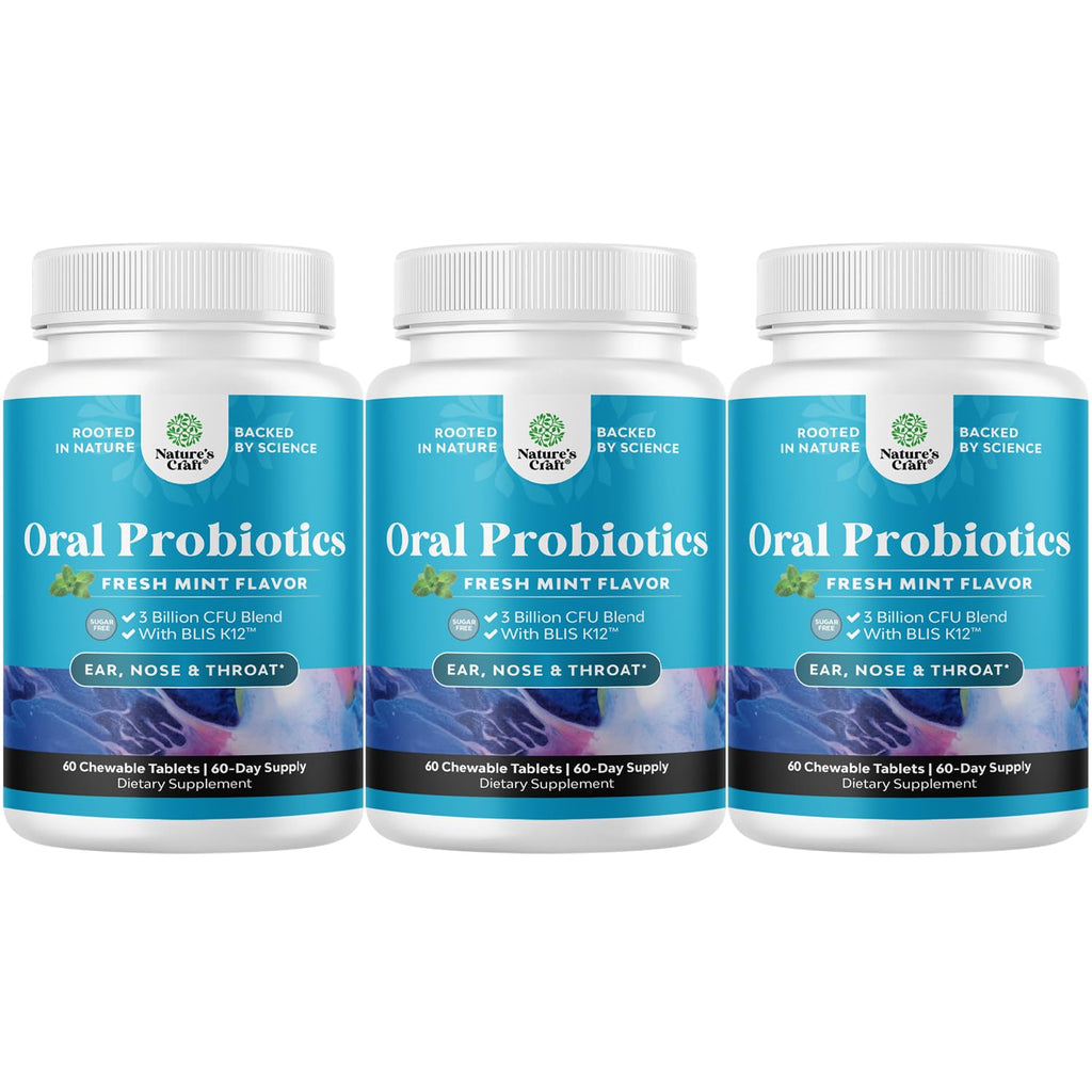 Oral Probiotics for Teeth & Gums – BLIS K12 Minty Fresh 3B CFU (3 Pack)