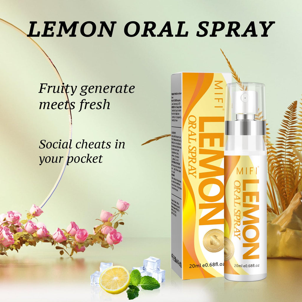 Oral Spray for Adults - Sugar-Free Breath Freshener, Lemon Flavor 2-Pack, Dry Mouth Relief