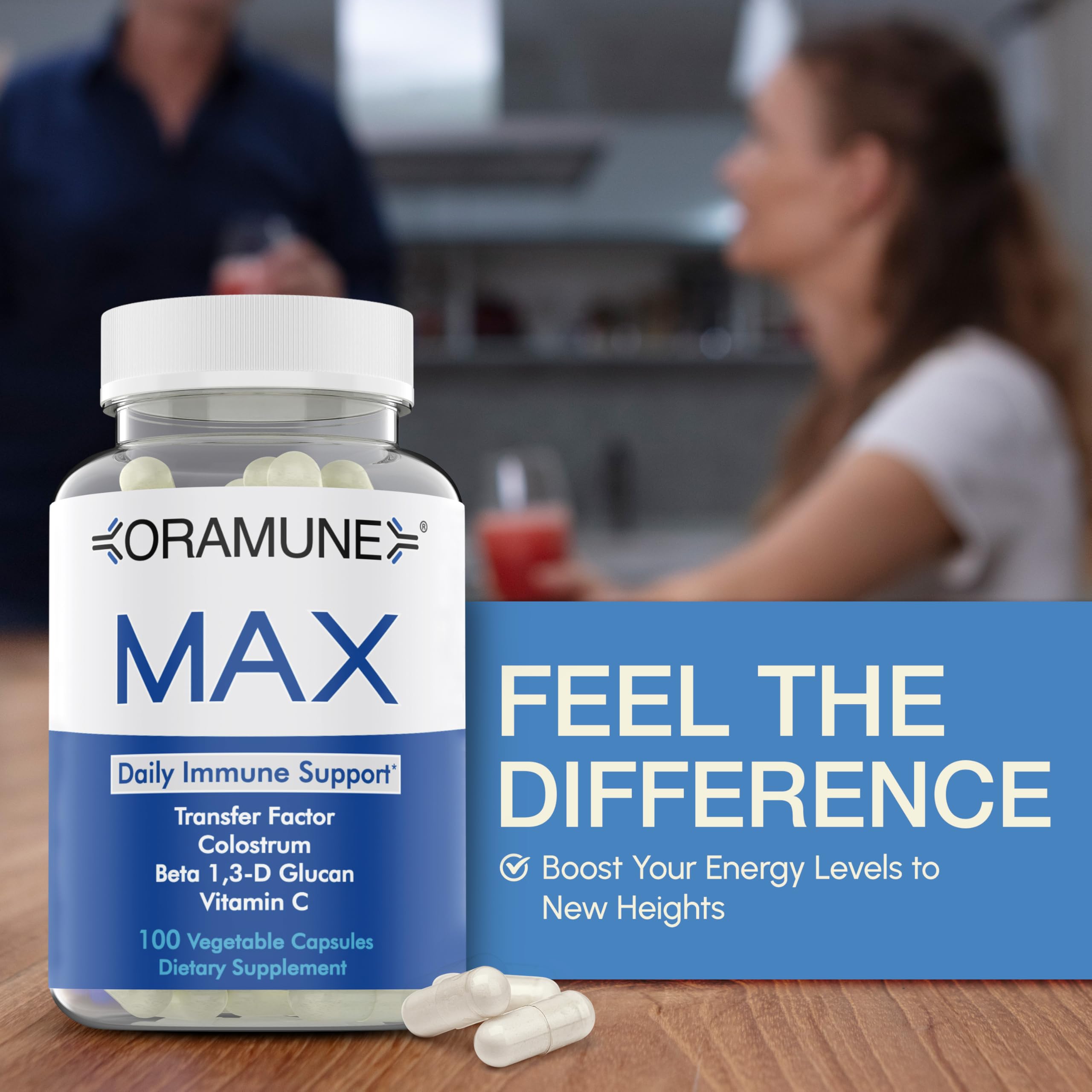 Oramune Max Immune Support — Transfer Factor & Colostrum, 100 Caps