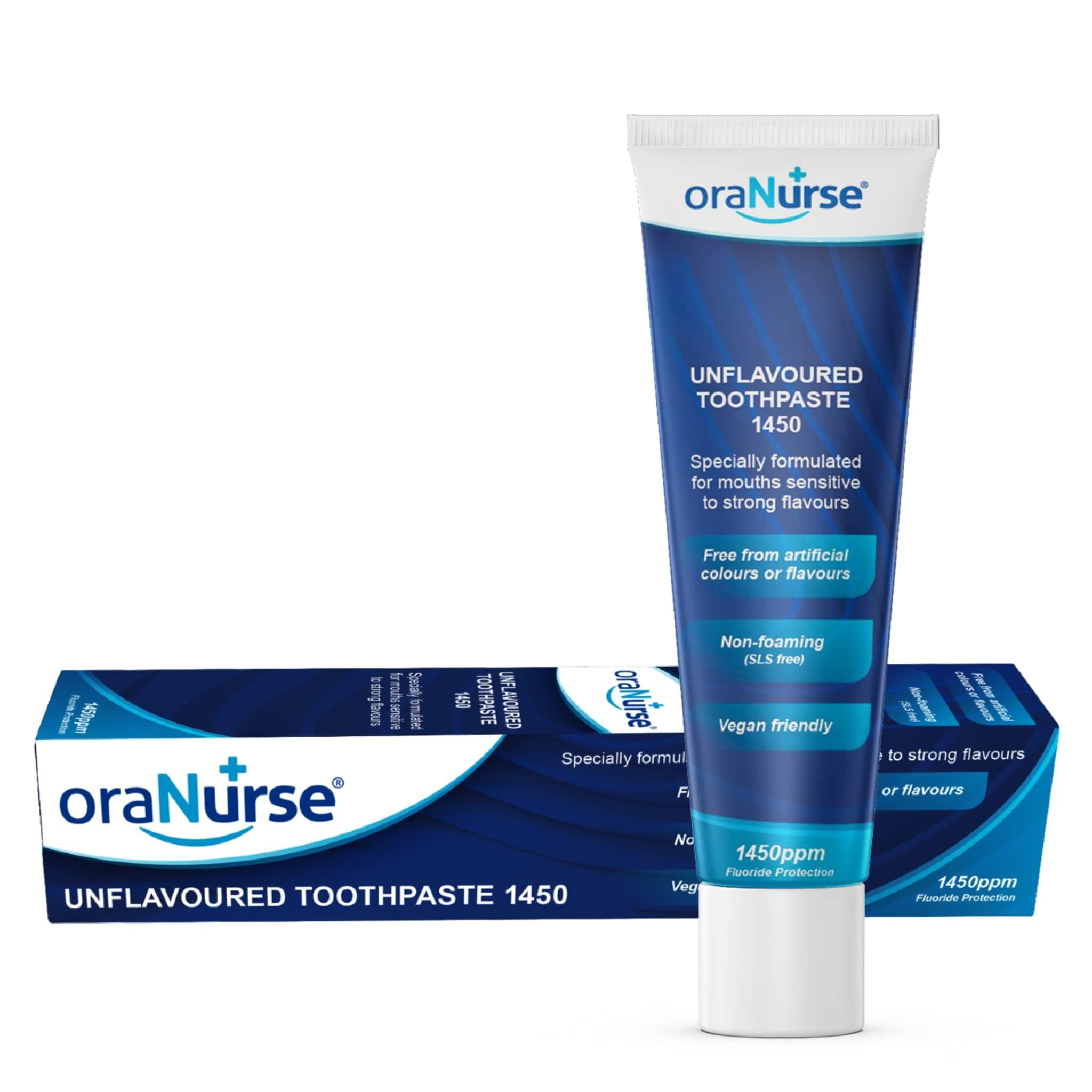 Oranurse 50ml Unflavoured Toothpaste (Pack 12) – 1450ppm Fluoride, SLS Free