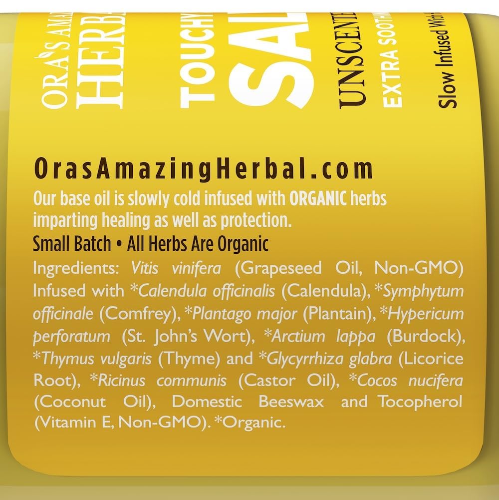 Ora's Amazing Herbal Touchy Skin Salve – Sensitive Skin Eczema Cream (4 oz)