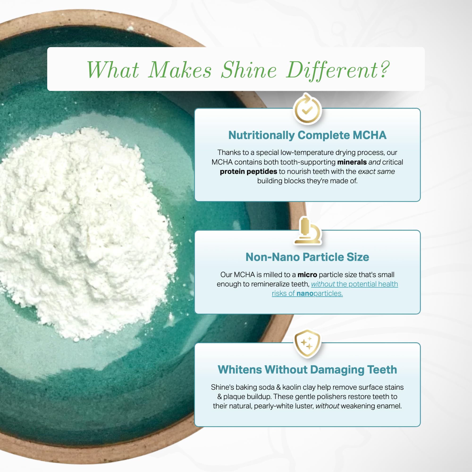 OraWellness Shine Remineralizing Tooth Powder with Hydroxyapatite | Made in USA | Fluoride Free Whitening & Stain Remover