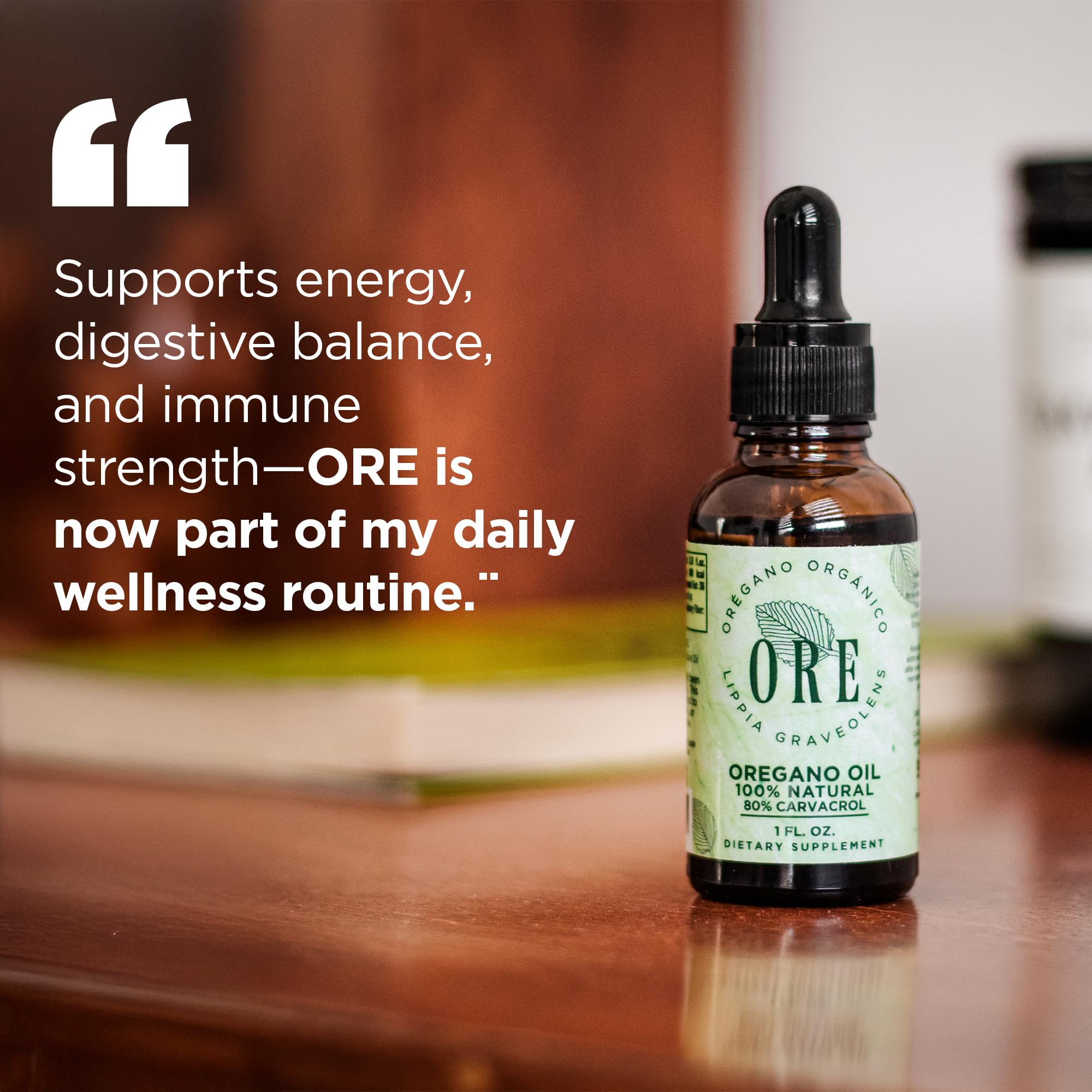 ORE Mexican Oregano Oil Drops 1 oz – 80% Carvacrol | Immune & Respiratory Support