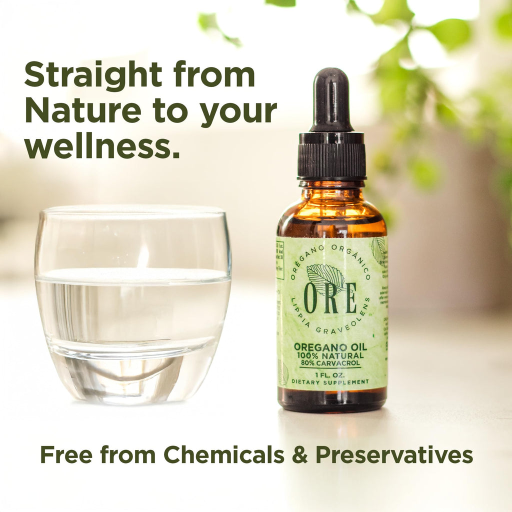 ORE Mexican Oregano Oil Drops 1 oz – 80% Carvacrol | Immune & Respiratory Support