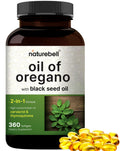 NatureBell Oregano Oil 7,500mg with Black Seed Oil | 360 Softgels | Immune Health | Non-GMO