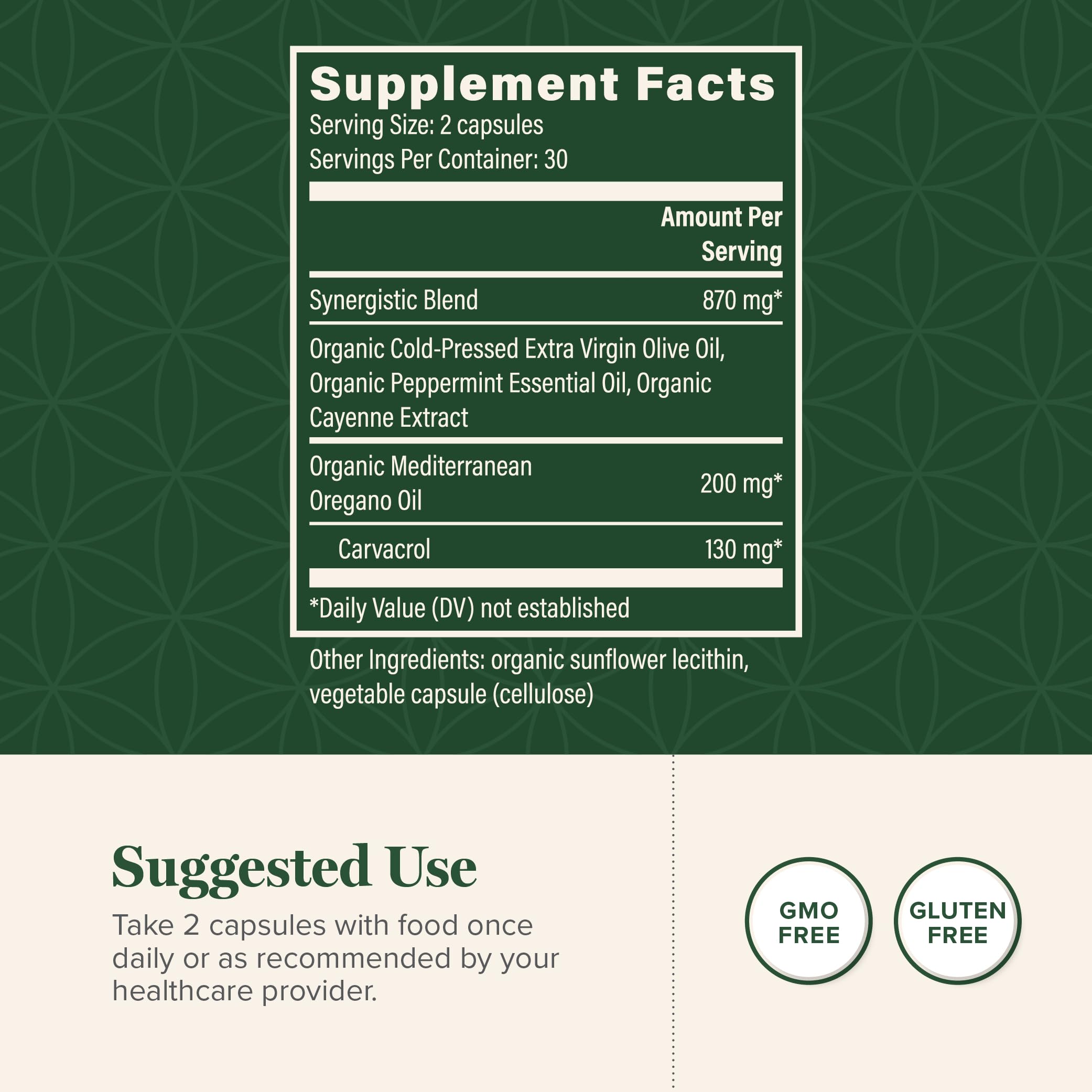Global Healing Center Oregano Oil Capsules with Organic Ingredients & Cayenne Pepper | Immune Support, Respiratory Health, Digestive Wellness (60 Count)